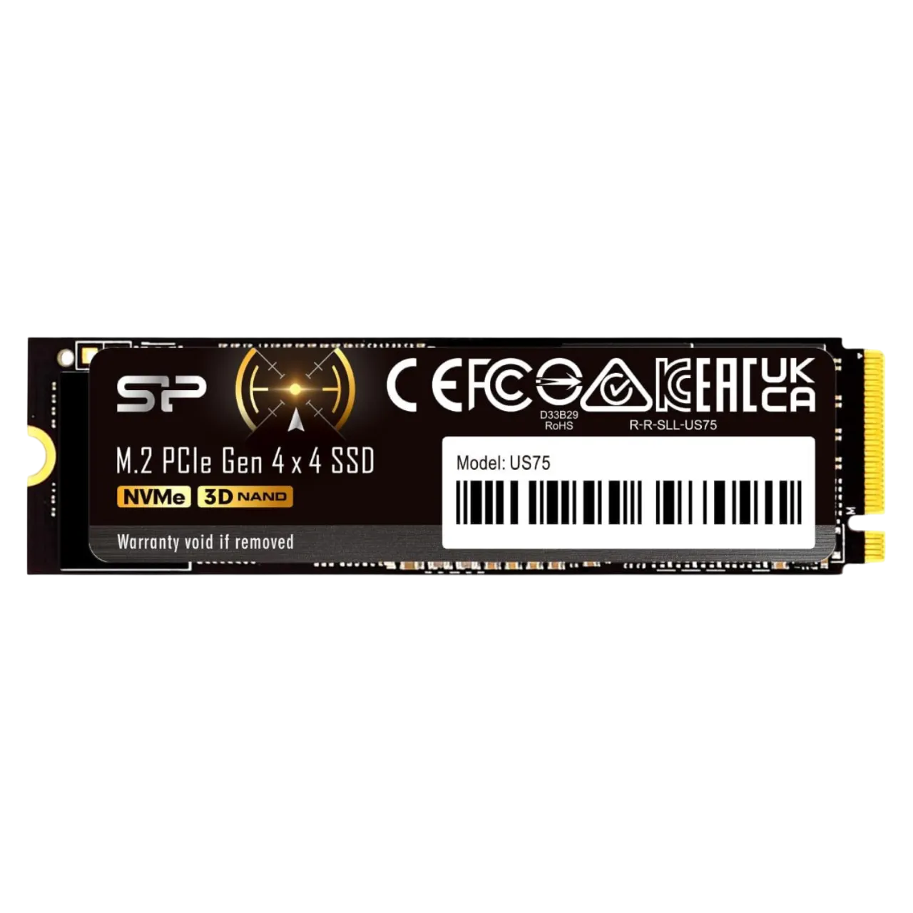 Hình ảnh ổ cứng SSD M.2 Silicon Power US75 4TB với thiết kế hiện đại, phù hợp nâng cấp cho máy tính và PlayStation 5.