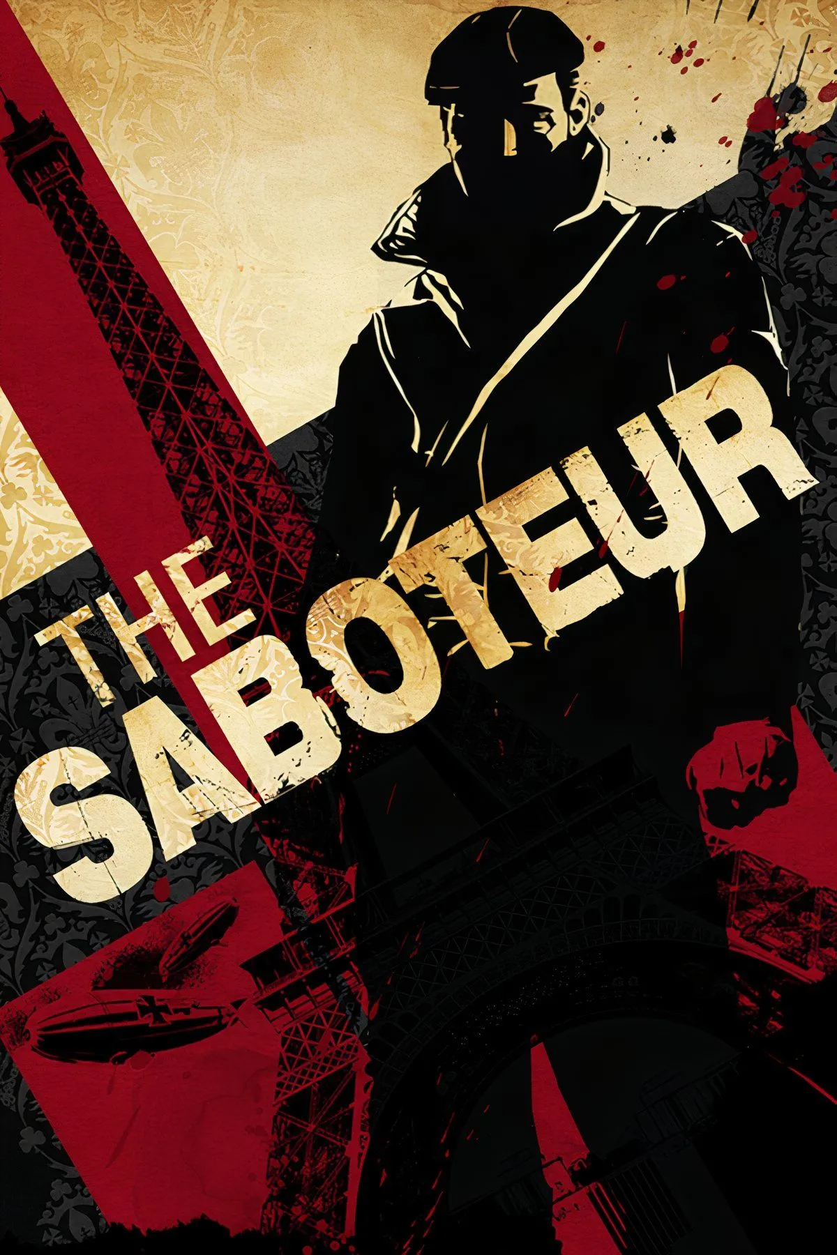Hình ảnh Paris bị chiếm đóng trong Thế chiến II với phong cách đen trắng đặc trưng của The Saboteur