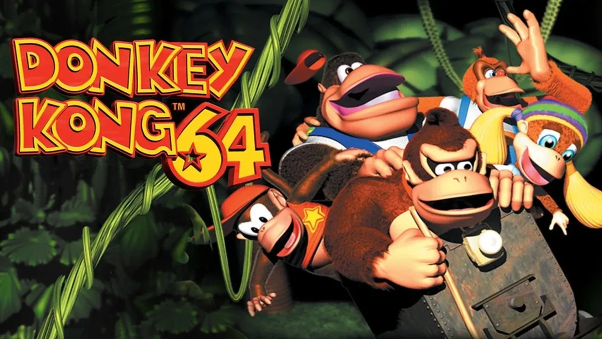 Hình ảnh quảng bá cho tựa game Donkey Kong 64 trên Nintendo 64