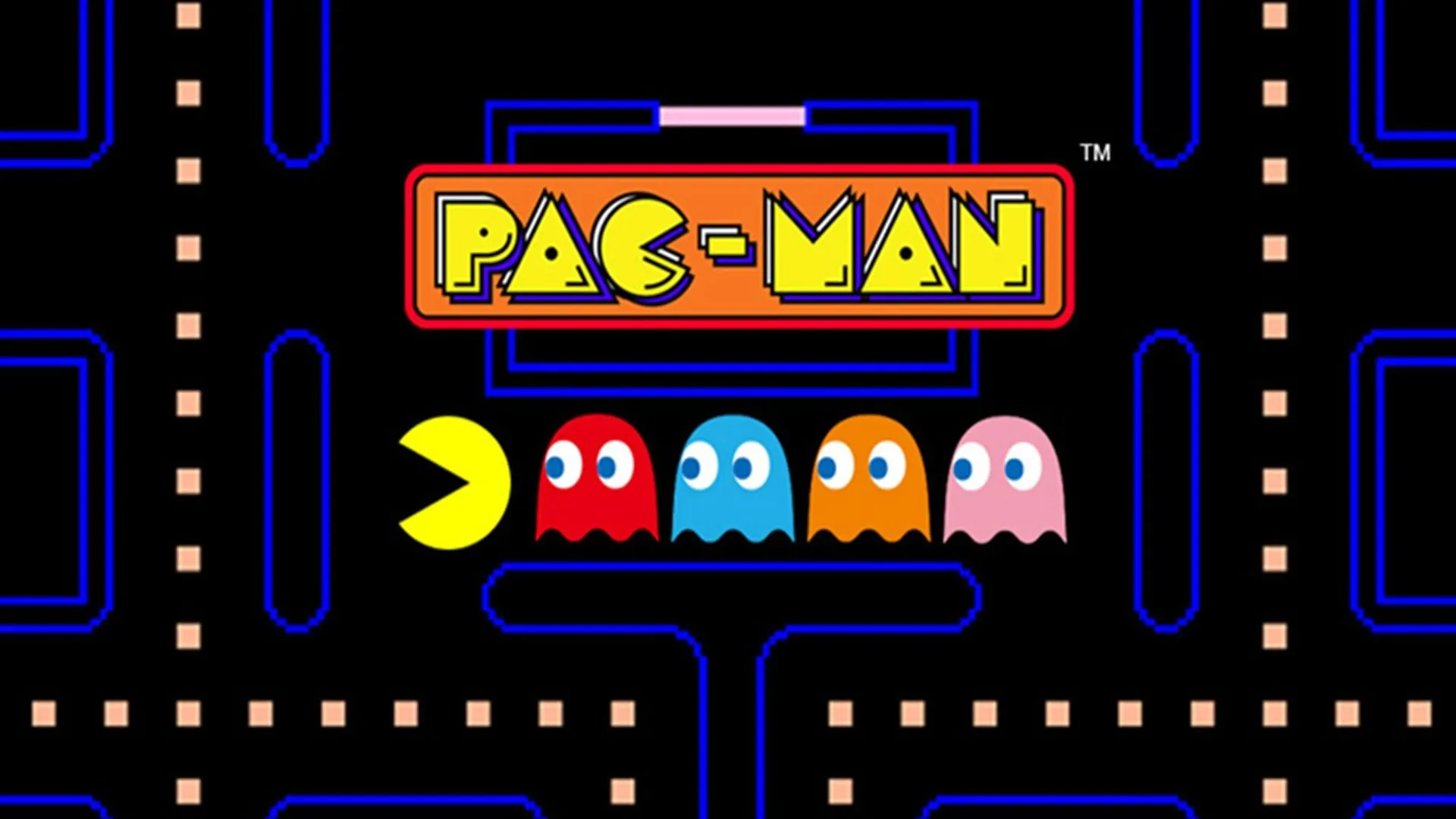 Hình ảnh quảng bá Pac-Man, trò chơi arcade kinh điển của thập niên 80.