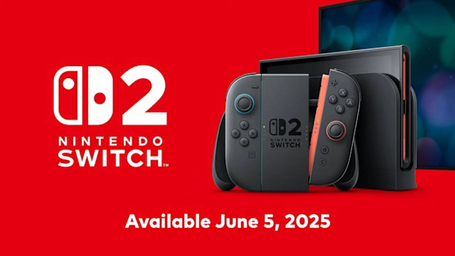 Hình ảnh quảng cáo Nintendo Switch 2 với ngày ra mắt dự kiến 5 tháng 6 năm 2025