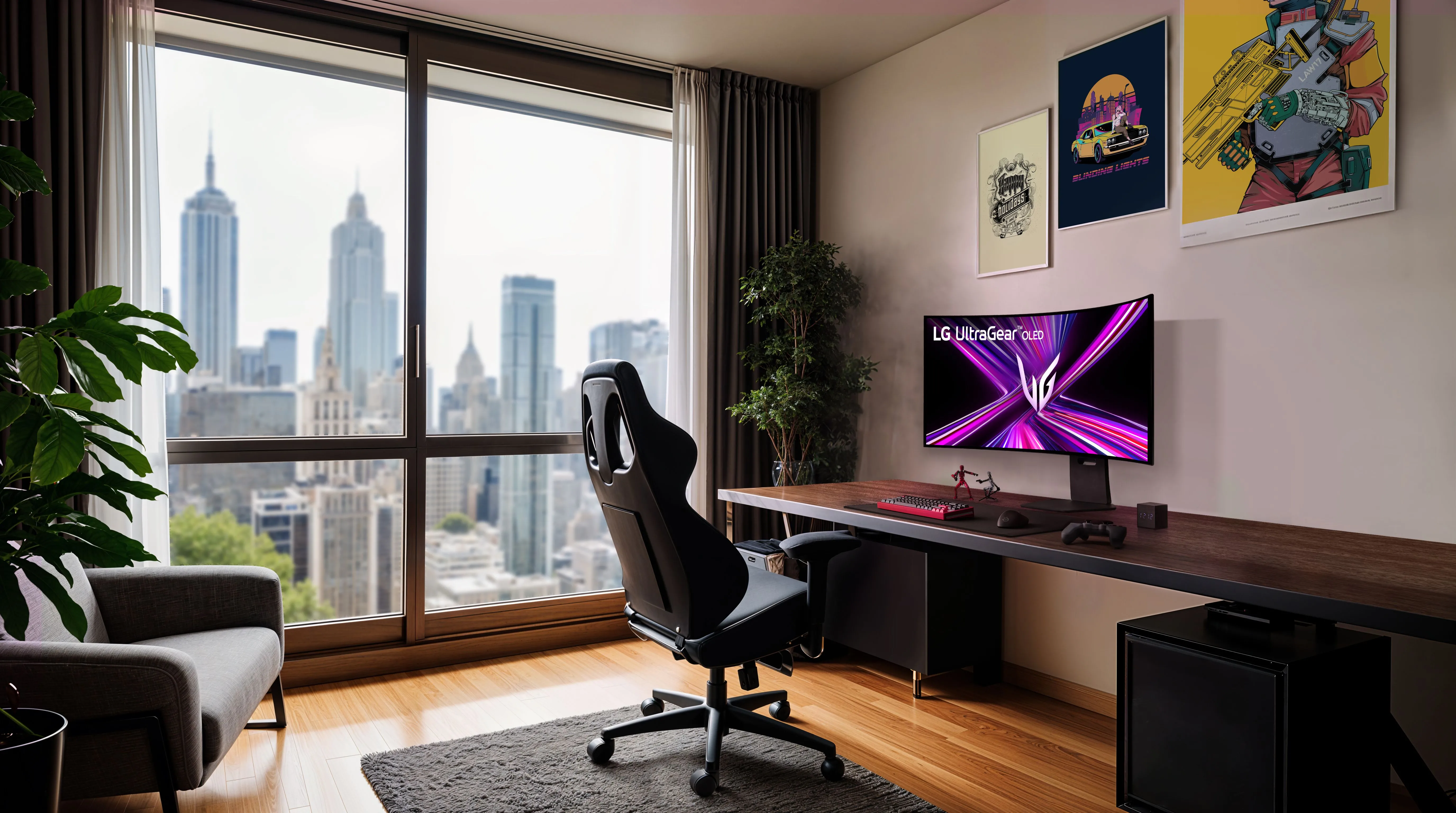 Hình ảnh trải nghiệm gaming mượt mà trên màn hình LG UltraGear OLED 45 inch 330Hz