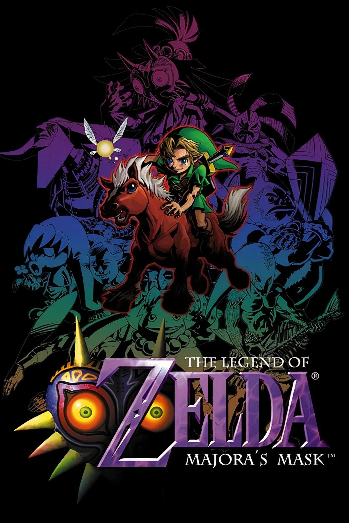 Hình ảnh trang bìa The Legend of Zelda: Majora's Mask, một game phiêu lưu kỳ lạ và táo bạo từ tài nguyên của Ocarina of Time