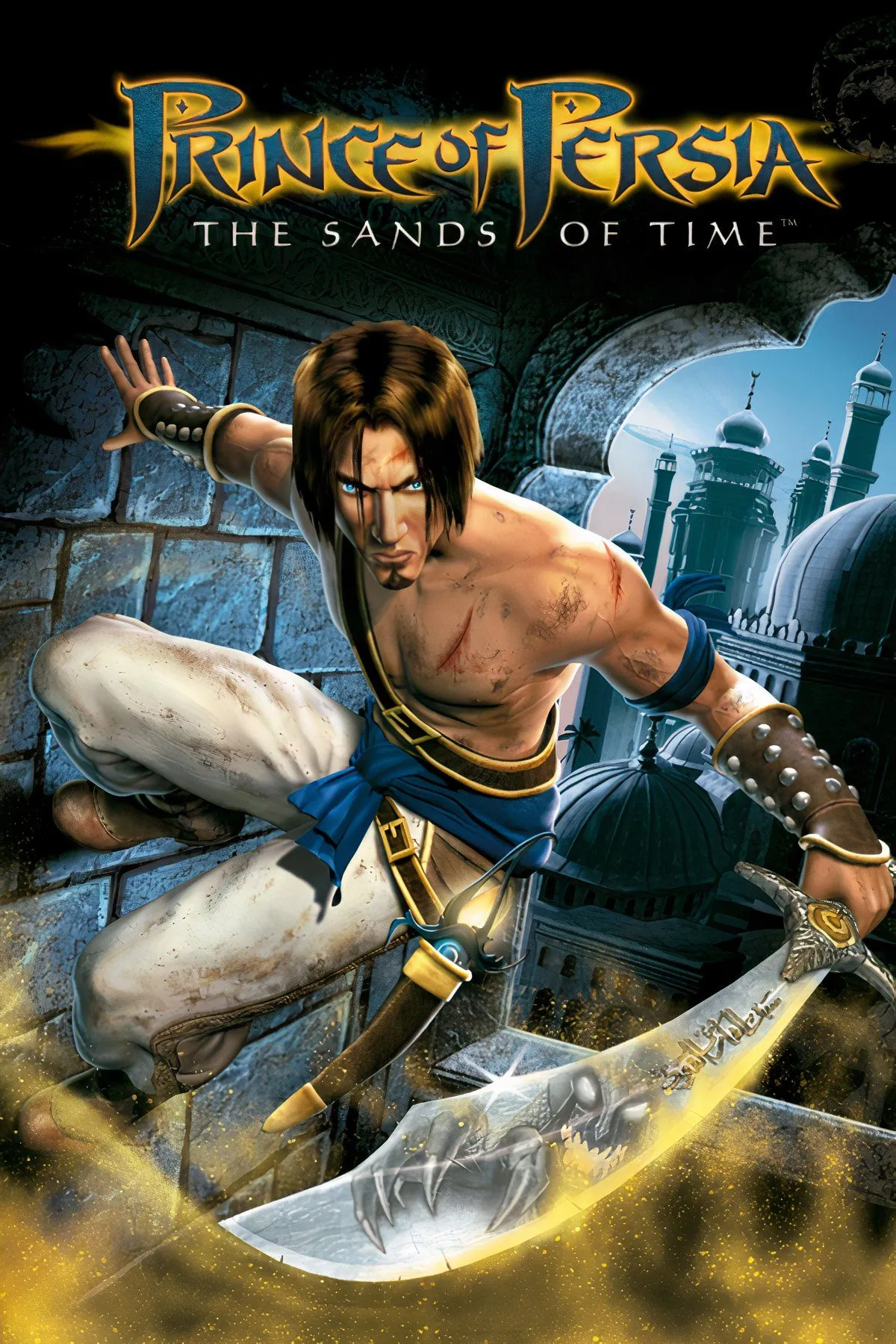 Hoàng tử chiến đấu và vượt chướng ngại vật trong Prince of Persia: The Sands of Time, một game hành động phiêu lưu kinh điển