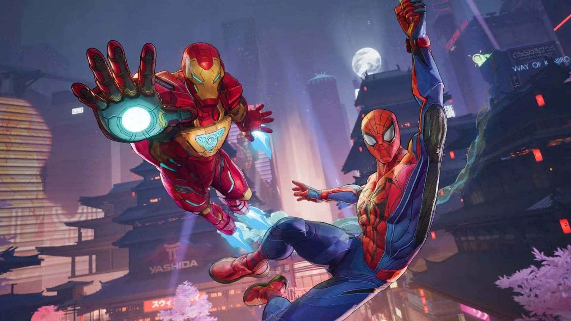 Iron Man và Spider-Man trong các bộ trang phục tùy chỉnh của Marvel Rivals