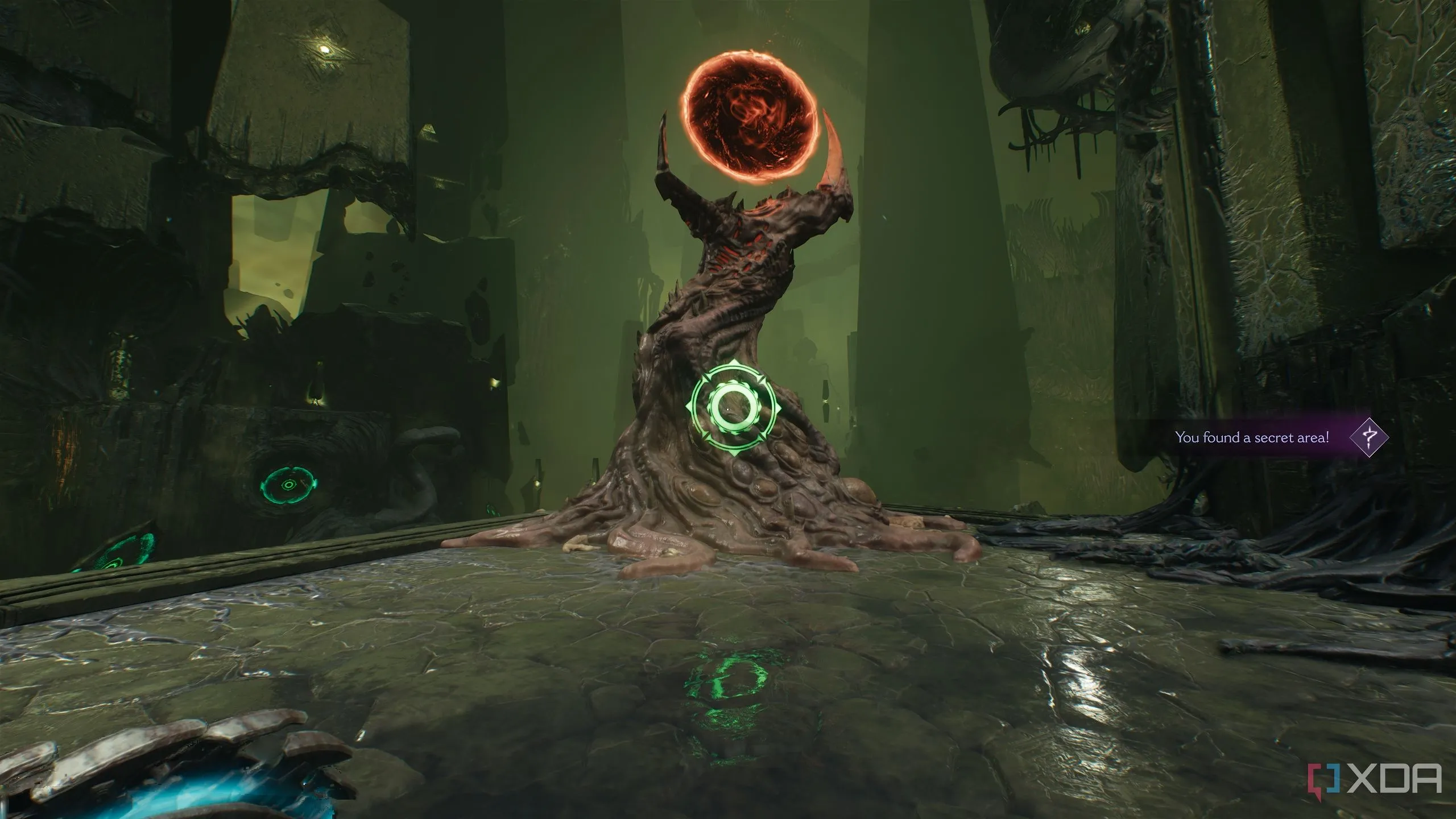 Khu vực bí mật 9 và cổng Gore trong chương 15 Doom: The Dark Ages