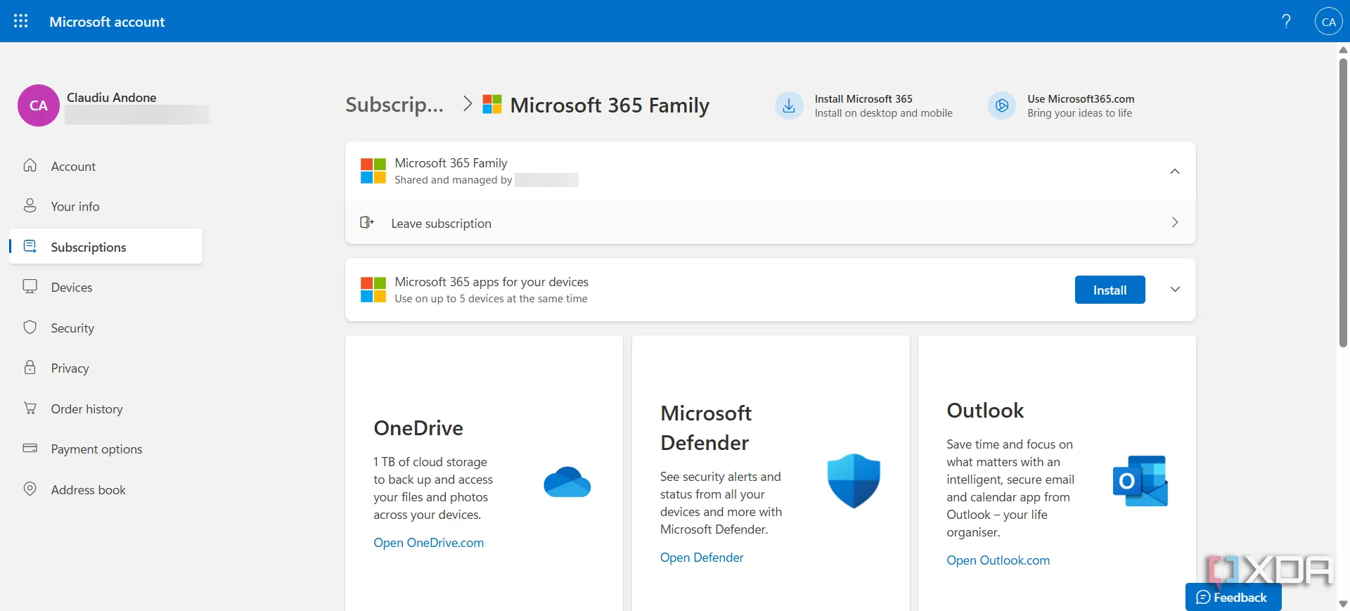 Kiểm tra trạng thái và thông tin giấy phép Microsoft 365 trong tài khoản Microsoft