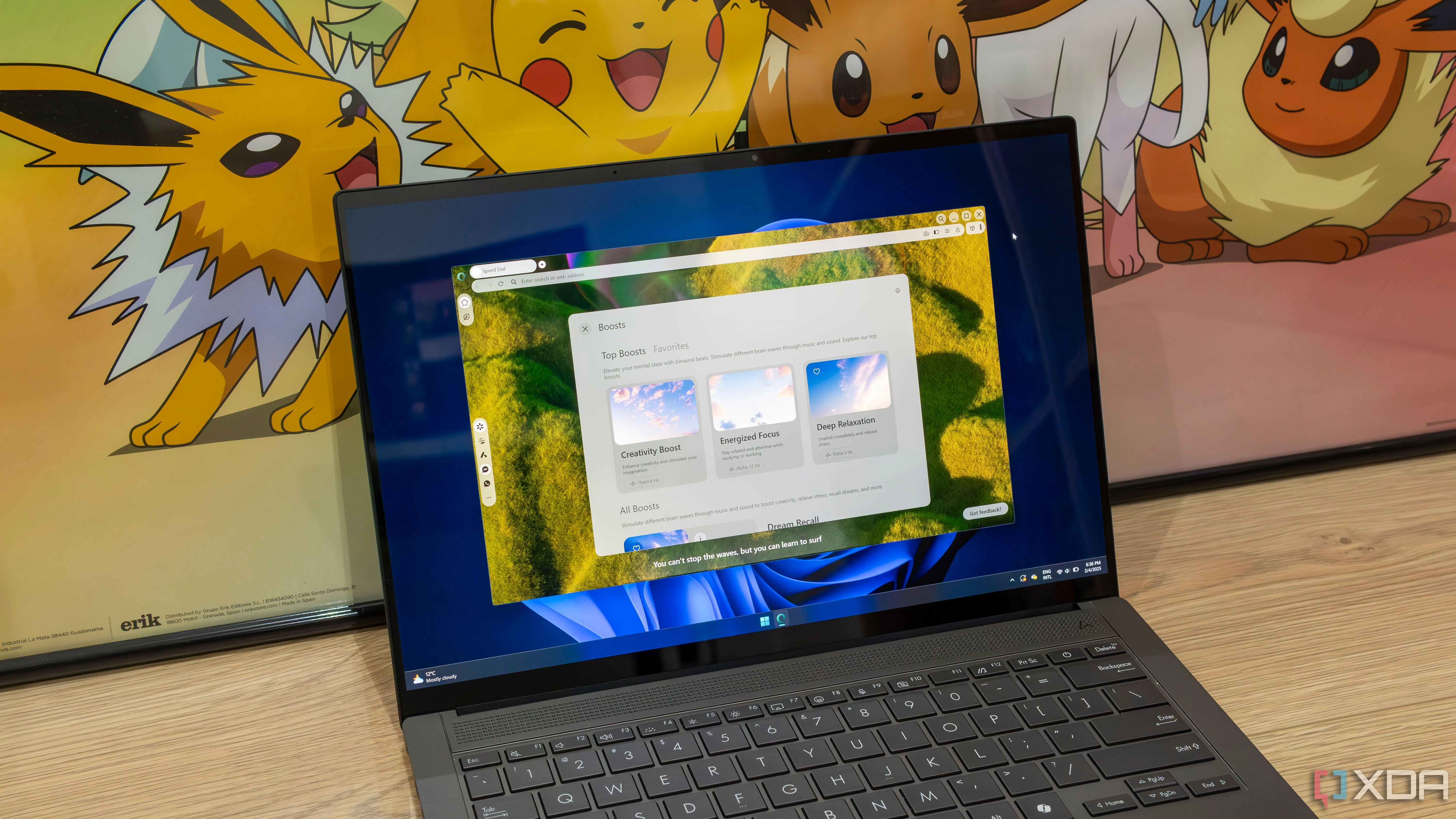 Laptop Windows 11 chạy trình duyệt Opera Air với các tính năng mới