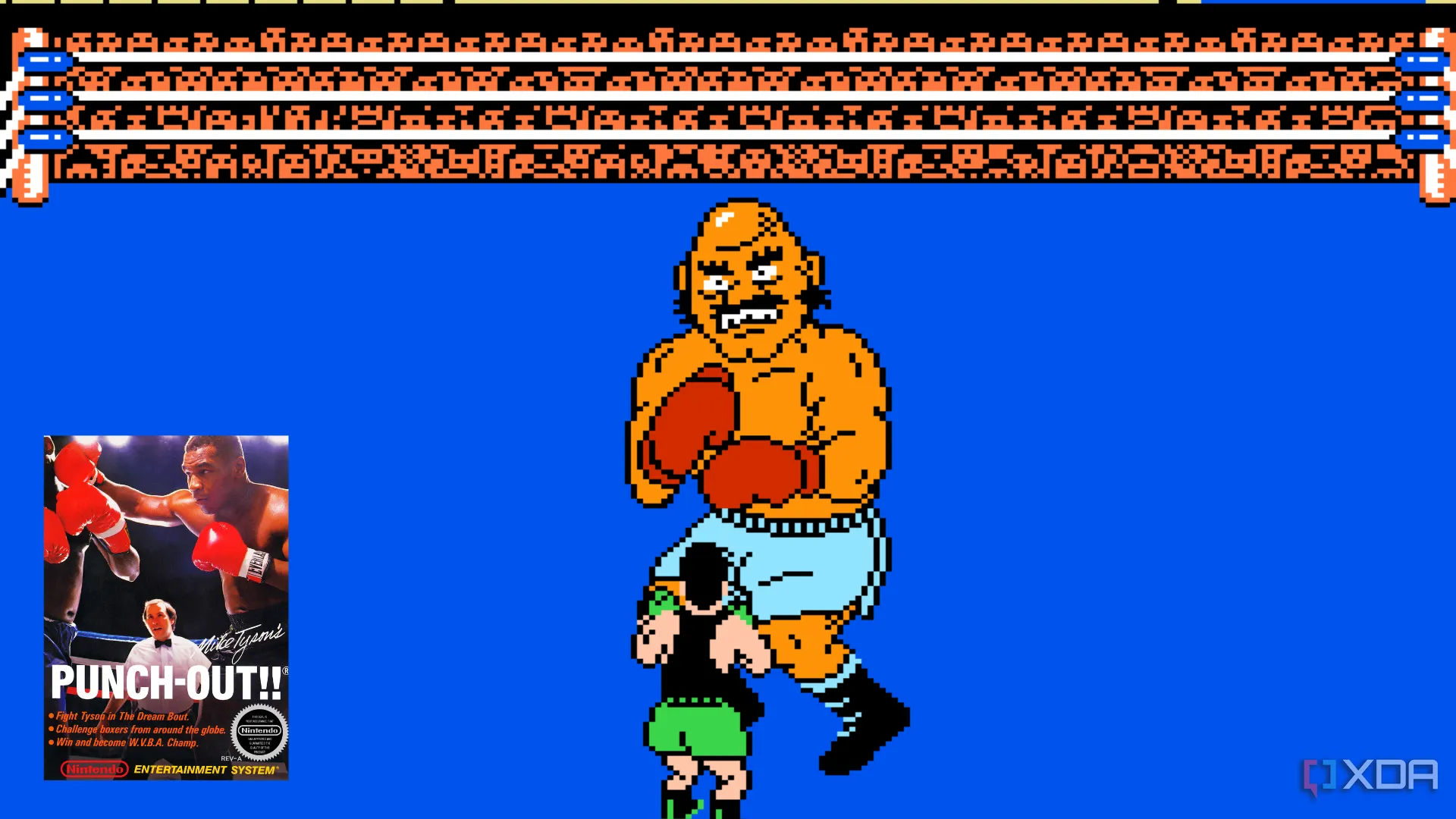 Little Mac đối đầu với Bald Bull trong game Mike Tyson's Punch-Out!