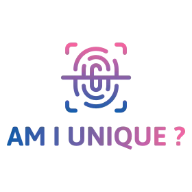 Logo của Am I Unique?, nền tảng giúp kiểm tra khả năng bị theo dõi qua dấu vân tay trình duyệt.