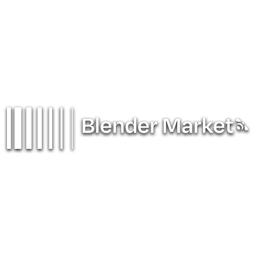 Logo của Blender Market, nền tảng thương mại điện tử chuyên cung cấp tài nguyên 3D cho Blender.