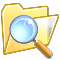Logo của SearchMyFiles với nền trong suốt, minh họa cho công cụ tìm kiếm file hiệu quả