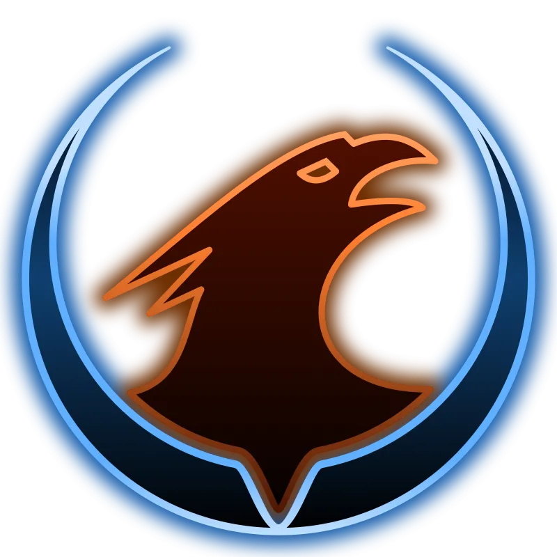 Logo game bắn súng góc nhìn thứ nhất Xonotic, game FPS mã nguồn mở tốc độ cao.