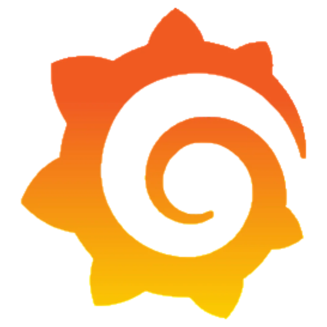 Logo Grafana với chữ G cách điệu màu đỏ