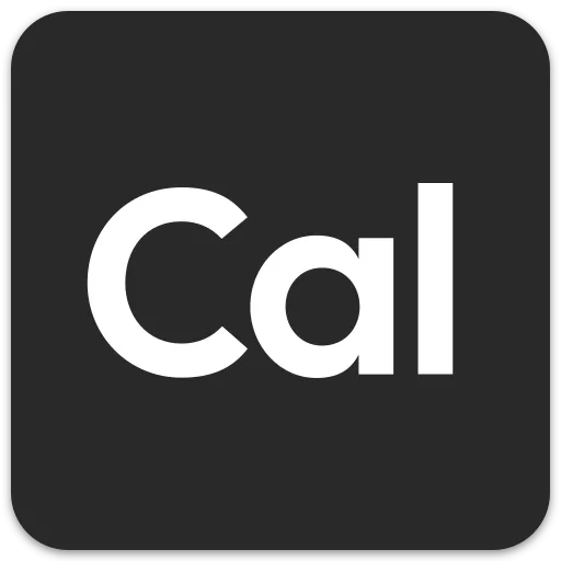 Logo ứng dụng Cal.com, viết tắt chữ Cal màu xanh