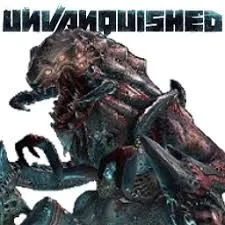 Logo Unvanquished, game kết hợp FPS và chiến thuật giữa con người và người ngoài hành tinh.