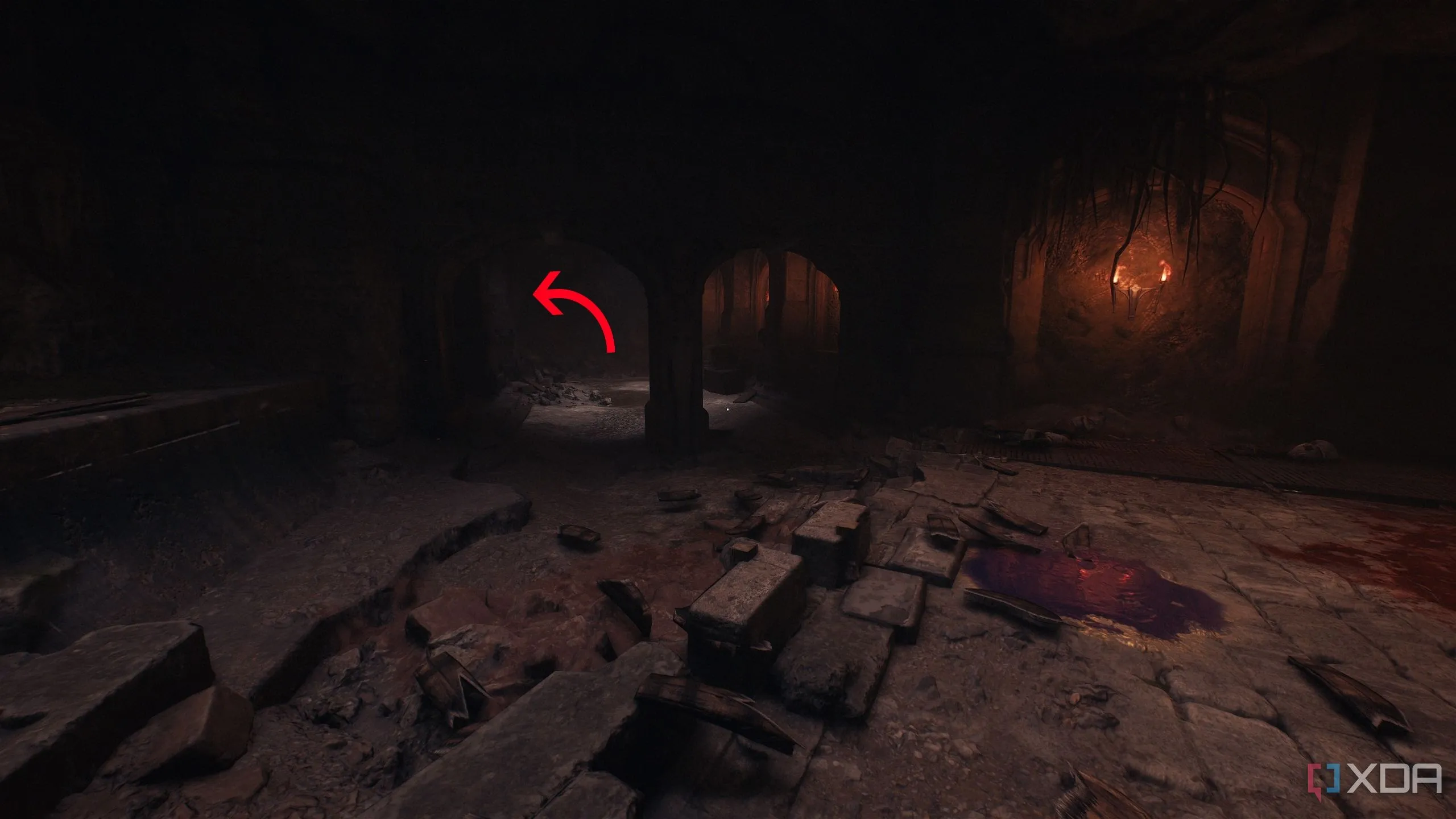 Lối vào khu vực bí mật chứa vàng trong Doom: The Dark Ages