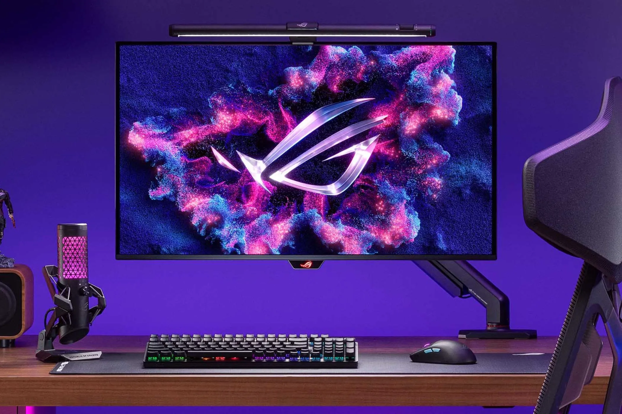 Màn hình ASUS ROG Swift PG32UCDM 4K, minh họa khả năng xử lý đồ họa mạnh mẽ của các GPU hiện đại như RTX 4090.