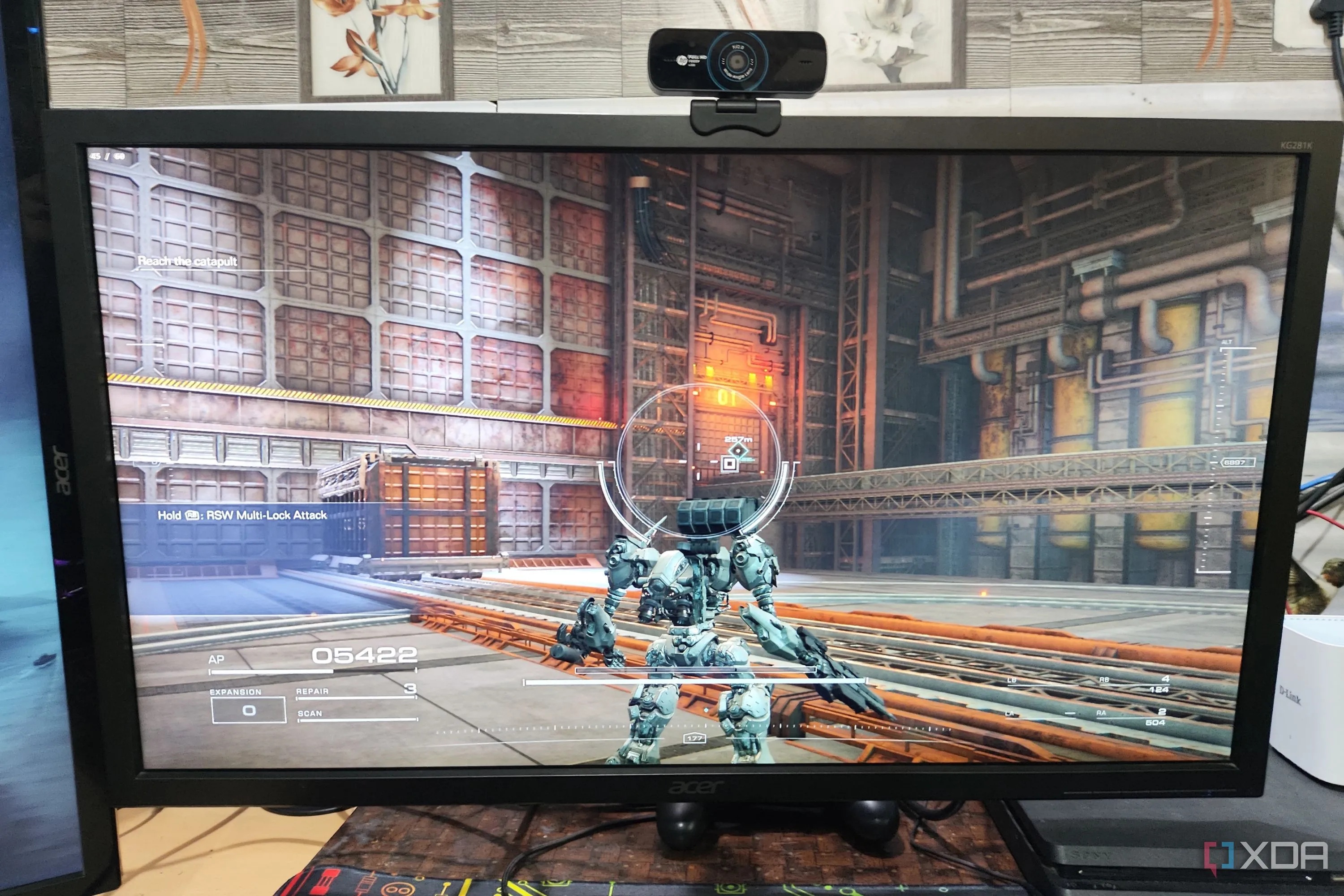 Màn hình hiển thị game Armored Core VI đang chạy ở độ phân giải 1440p và 60 FPS, minh họa trải nghiệm game đòi hỏi hiệu năng GPU.