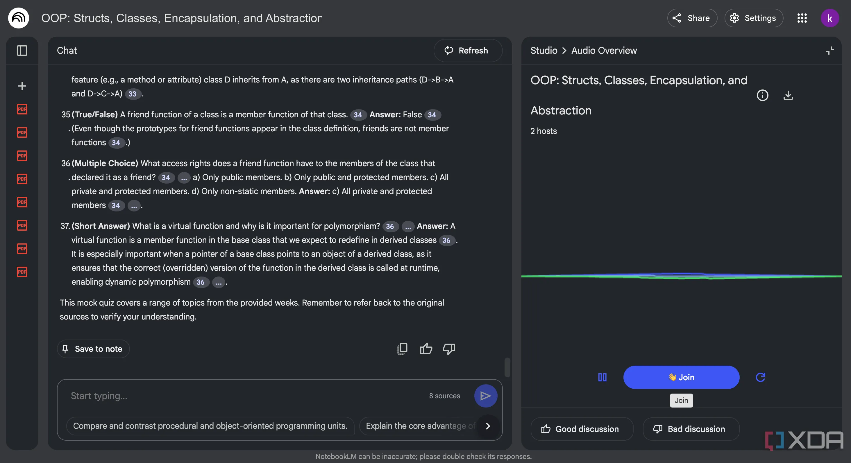Màn hình hiển thị tính năng Chế độ Tương tác (Interactive mode) của NotebookLM, cho phép người dùng tham gia vào podcast AI để đặt câu hỏi.