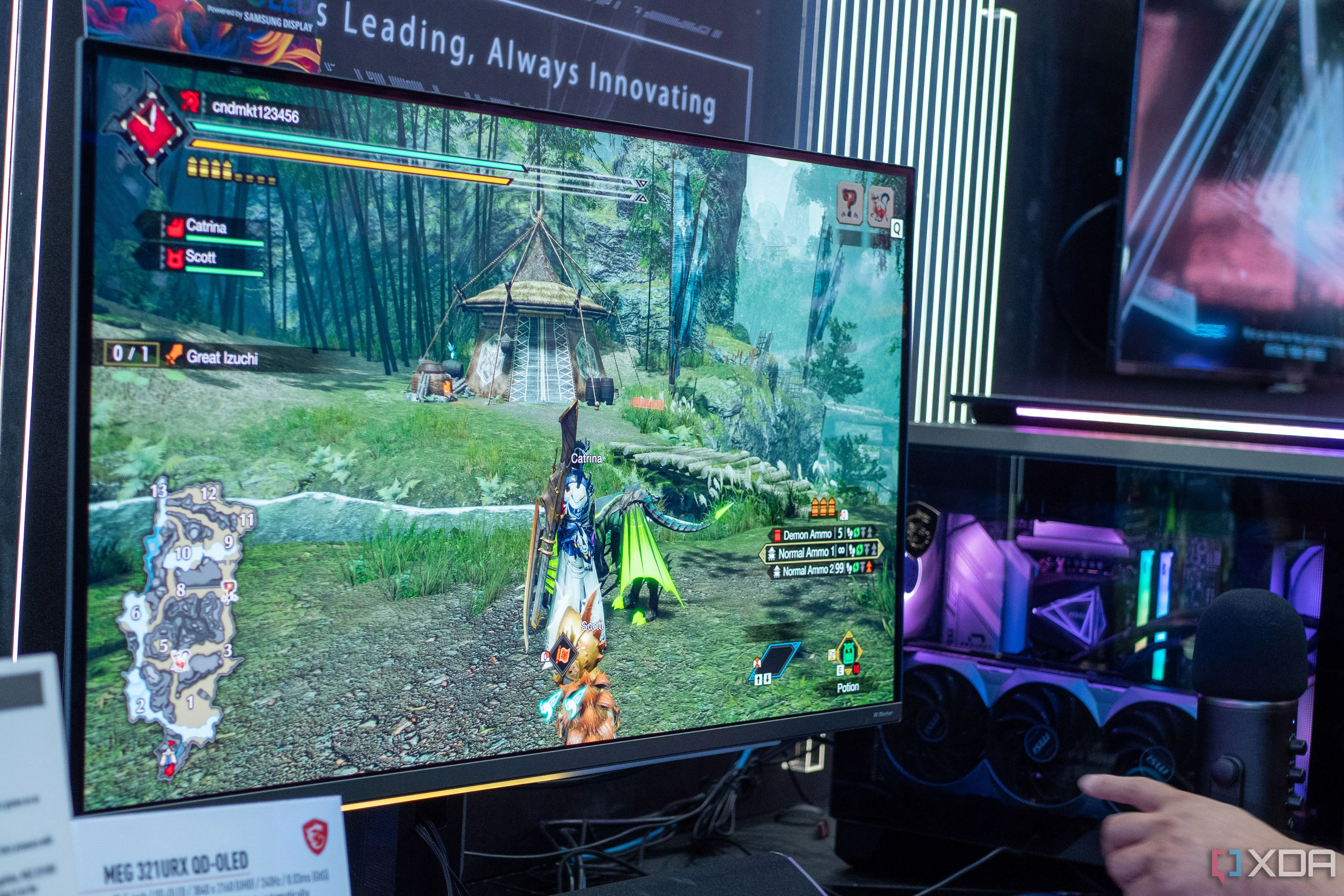 Màn hình MSI MEG 321URX QD-OLED tại Computex, trình diễn công nghệ hiển thị tiên tiến cho game thủ.