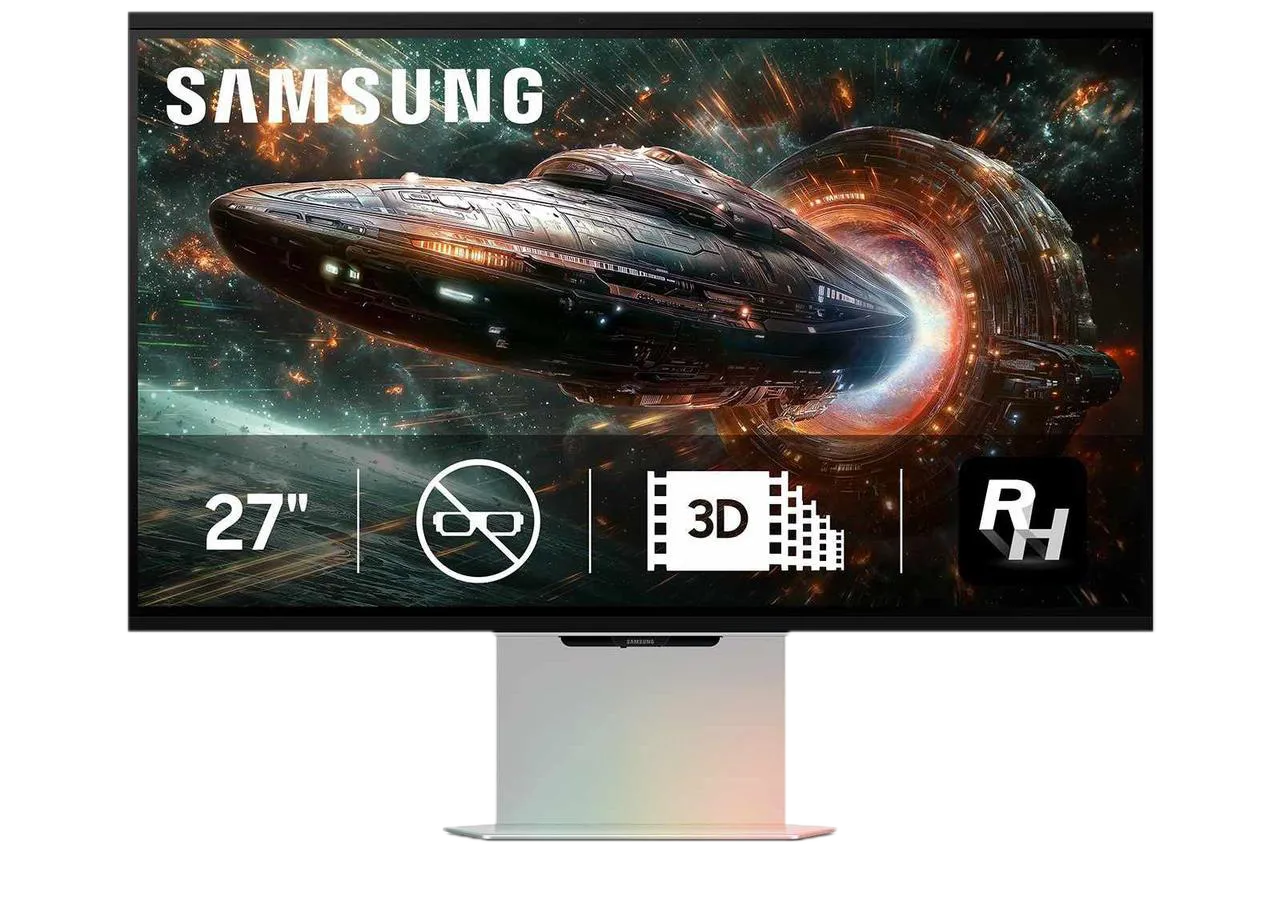Màn hình Samsung Odyssey 3D 27 inch hiển thị hình ảnh 3D sống động từ góc nhìn nghiêng