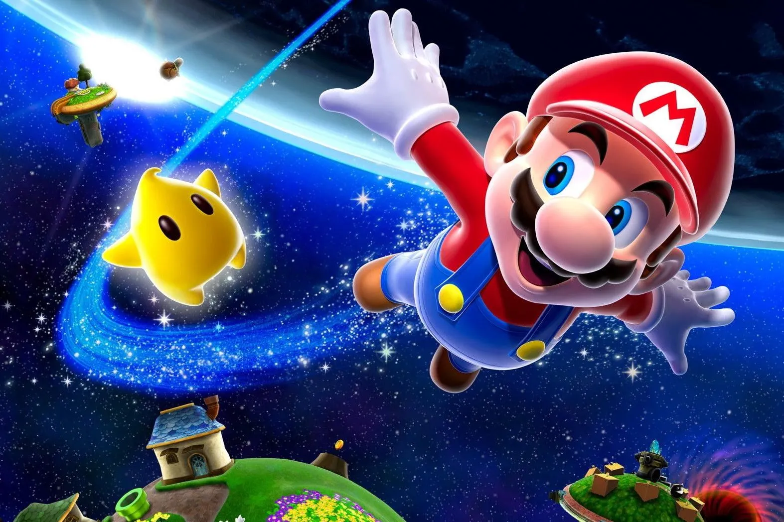 Mario khám phá không gian trong Super Mario Galaxy, một siêu phẩm platformer 3D.