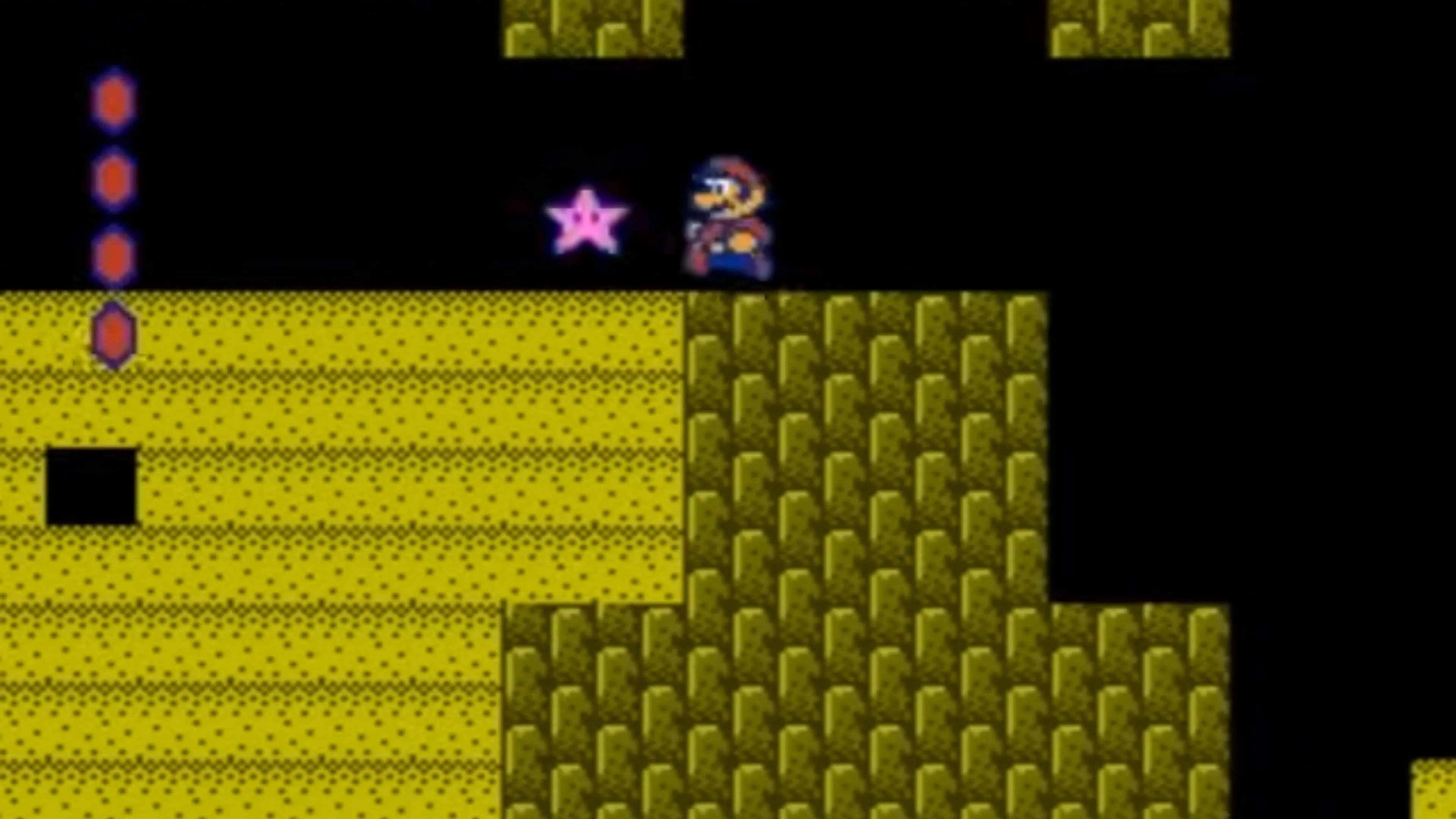Mario né tránh kẻ thù trên bản đồ trong Super Mario Bros. 2