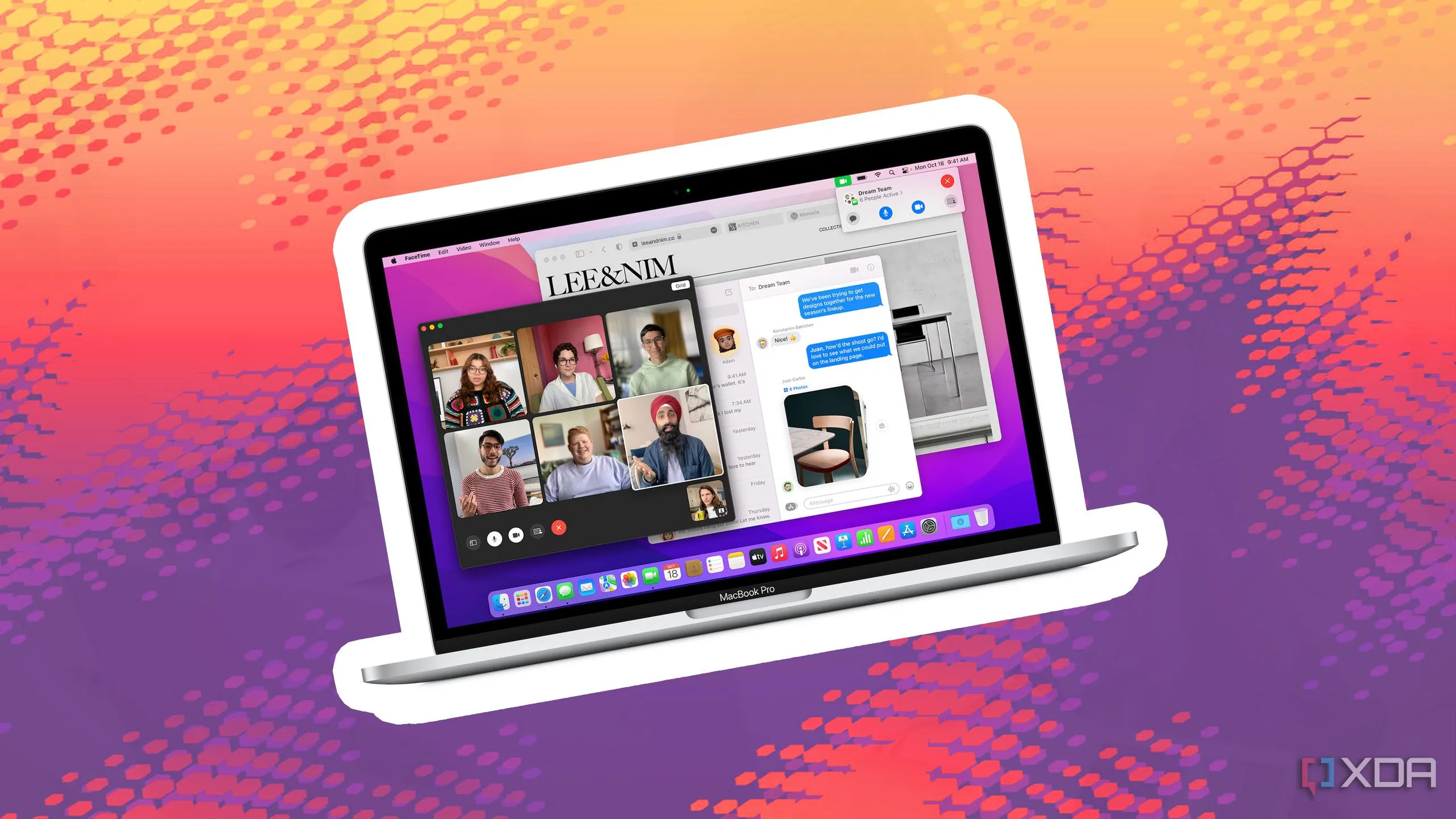 Máy MacBook trên nền màu sắc, đại diện cho những thay đổi khi chuyển từ Windows sang macOS