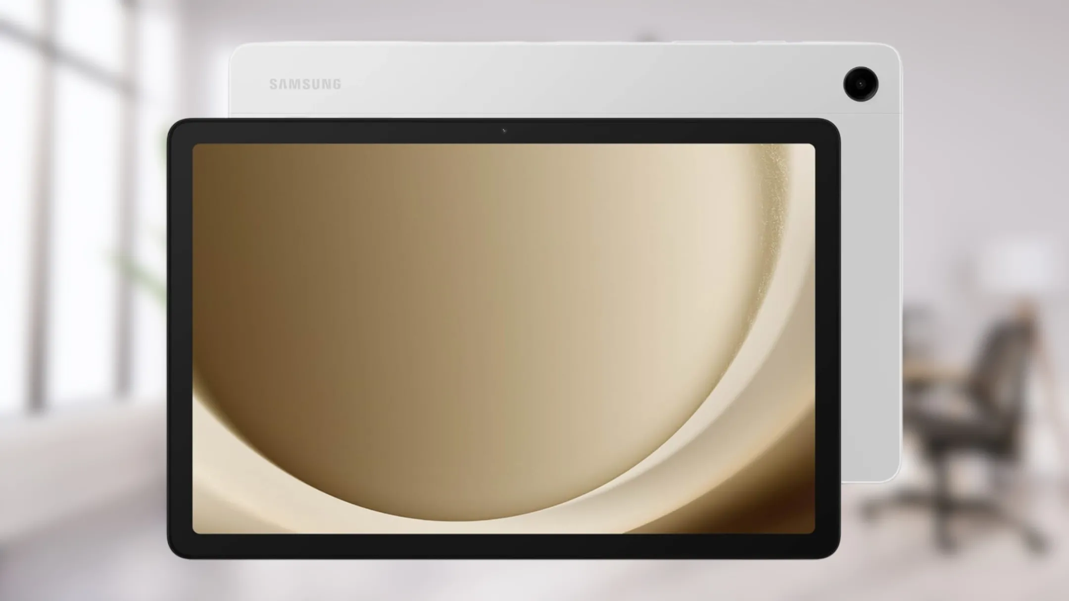 Máy tính bảng Samsung Galaxy Tab A9+ màu bạc, thiết kế mỏng nhẹ và hiện đại