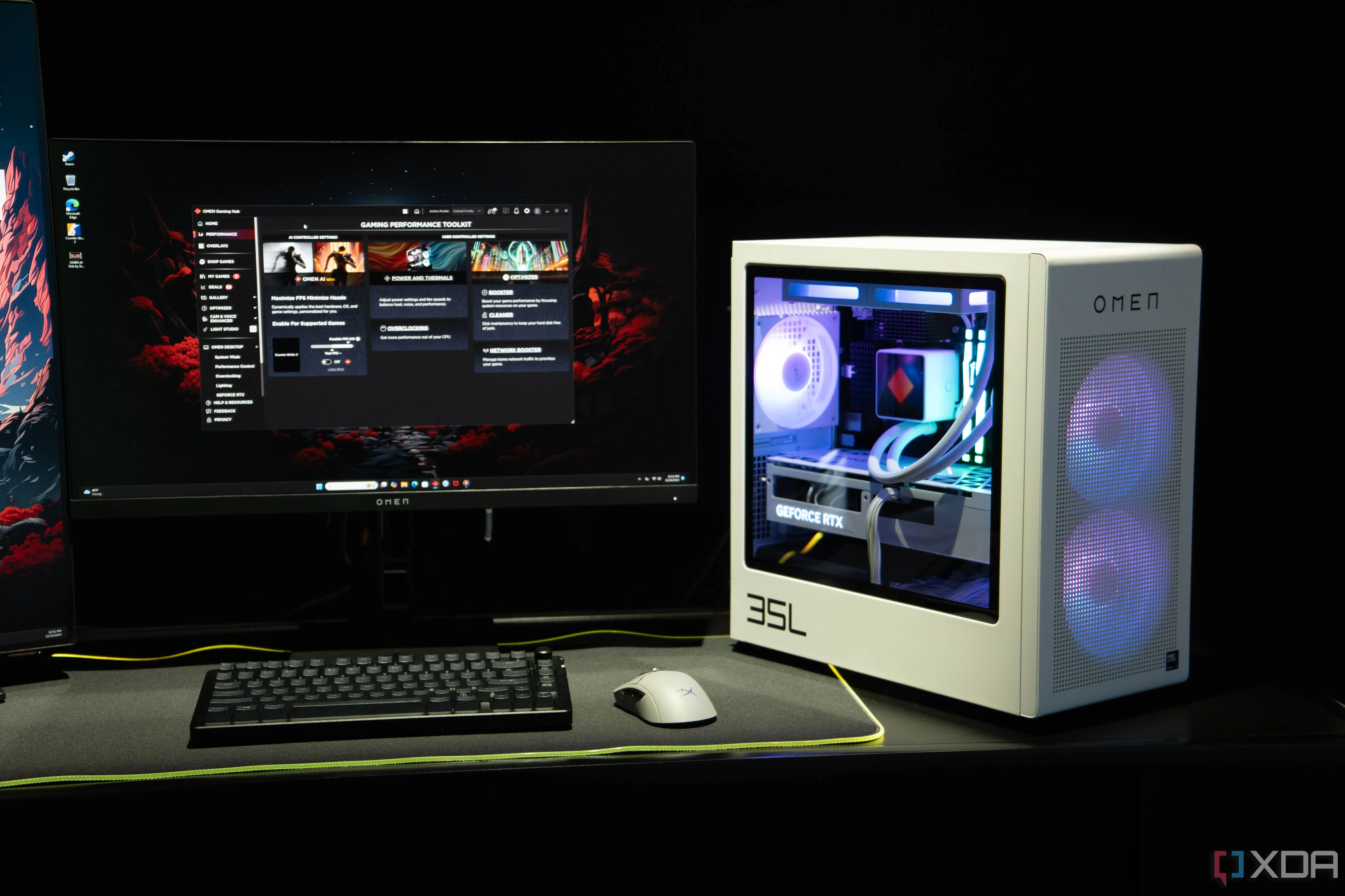Máy tính chơi game cấu hình cao HP Omen 35L với đèn RGB ấn tượng