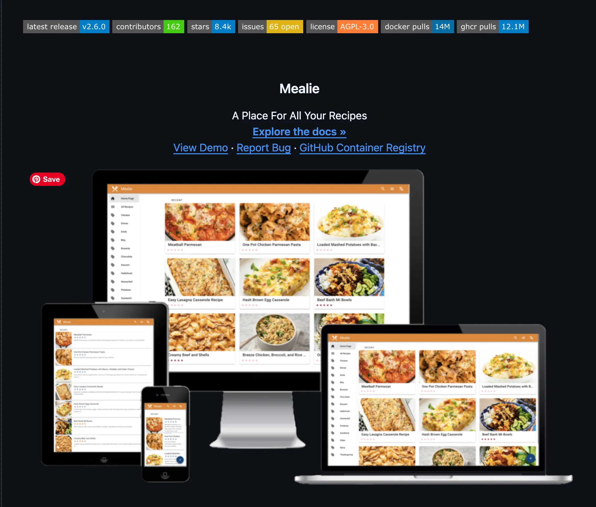 Mealie trên GitHub mã nguồn mở