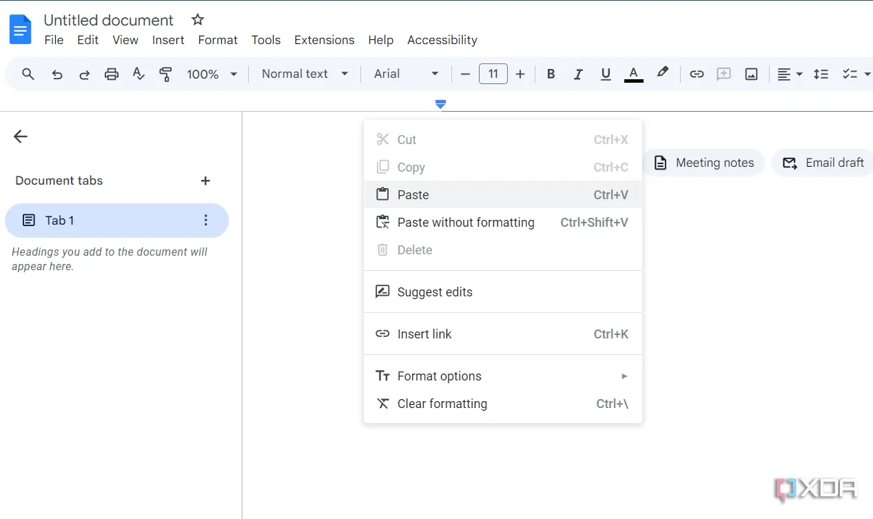 Minh họa các ứng dụng như Google Docs đã tích hợp hỗ trợ định dạng Markdown