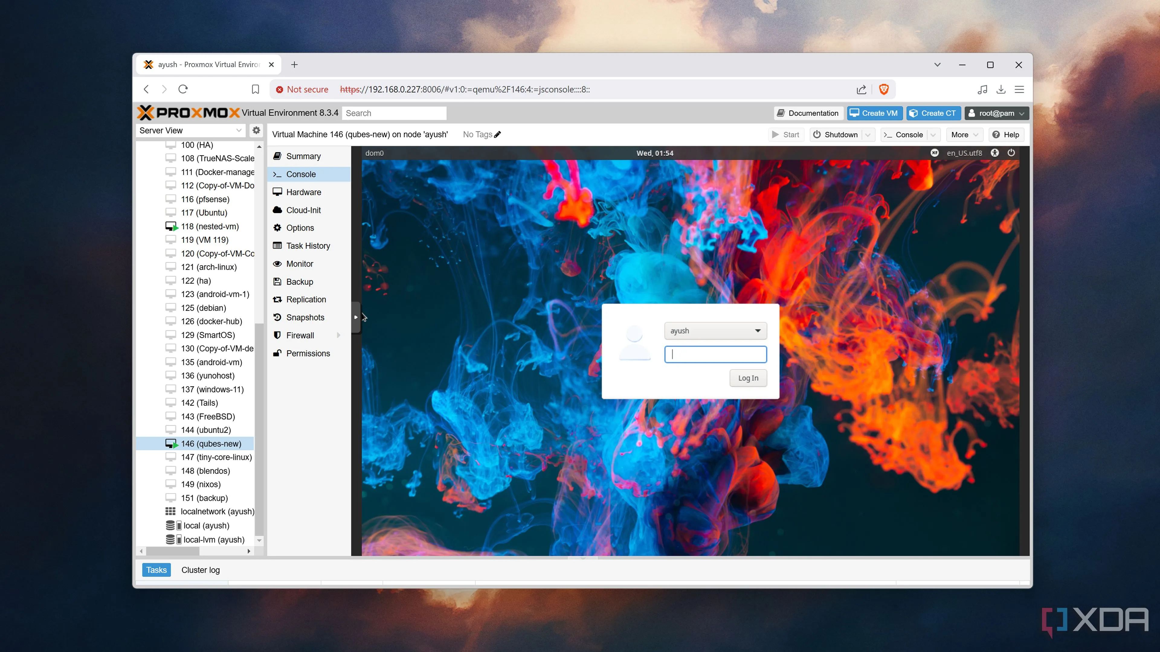 Mô phỏng máy ảo Qubes chạy trên nền tảng Proxmox trong môi trường home lab