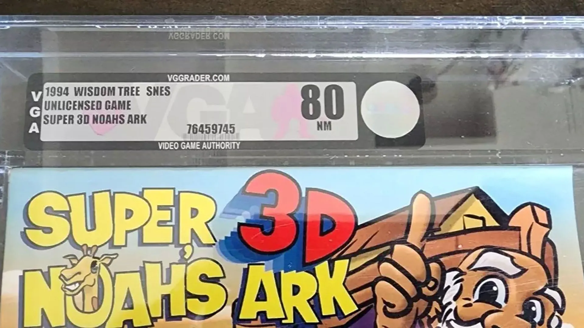 Một băng game Super Noah's Ark 3D cổ điển, minh họa giá trị sưu tầm của tựa game SNES độc đáo này