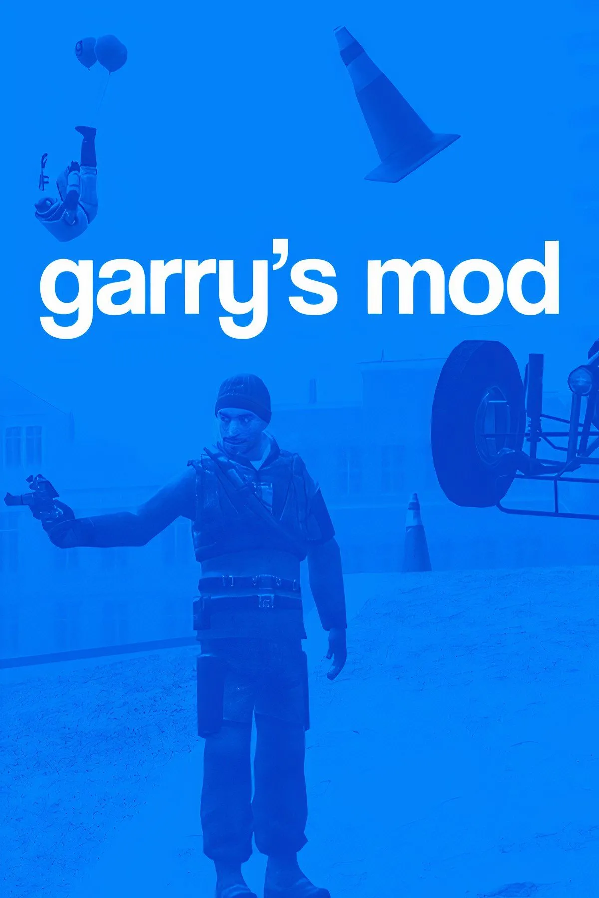 Một collage gồm ba ảnh chụp màn hình từ game Garry's Mod, thể hiện các cảnh xây dựng, tạo hình và tương tác độc đáo trong thế giới sandbox.