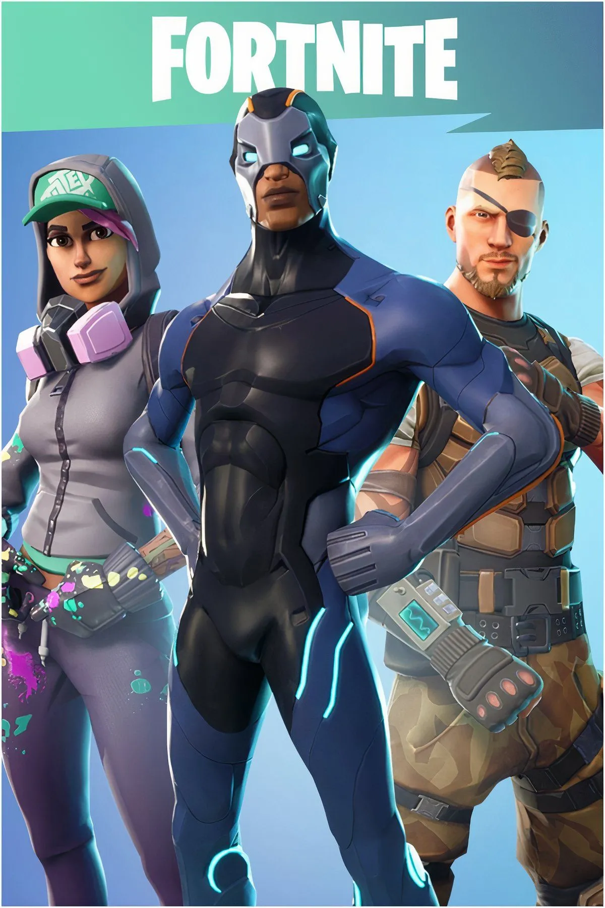 Người chơi tham gia trận chiến sinh tồn Battle Royale kịch tính trong Fortnite, tựa game luôn cập nhật nội dung và hợp tác với các thương hiệu.