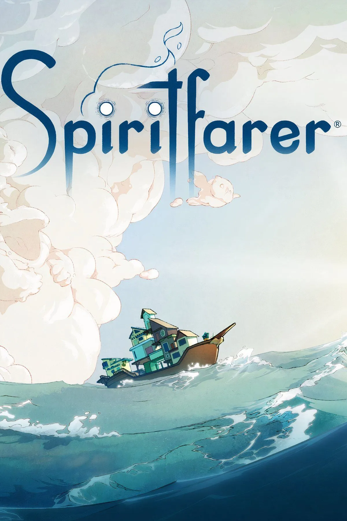 Nhân vật chính Stella và một linh hồn trên con phà trong Spiritfarer