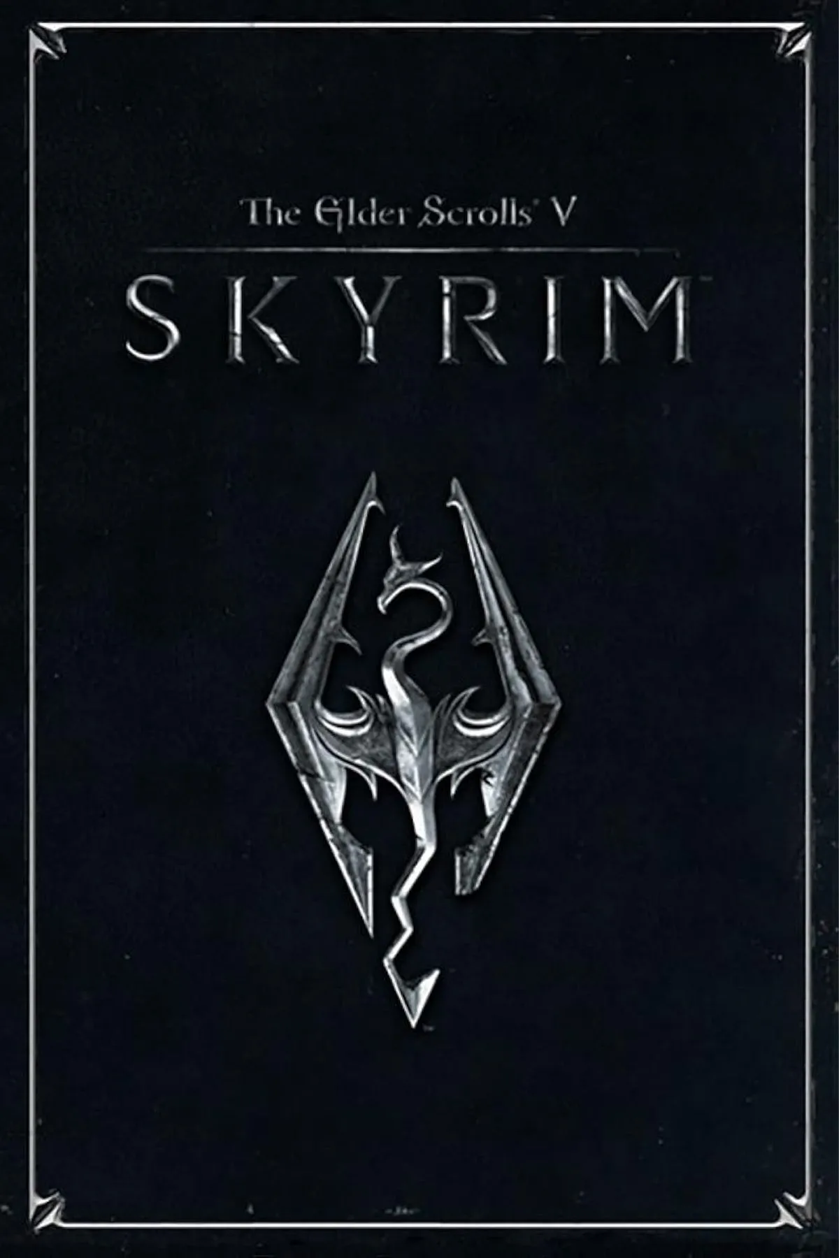 Nhân vật Dragonborn đối mặt với rồng hùng vĩ trong thế giới mở rộng lớn của The Elder Scrolls V: Skyrim