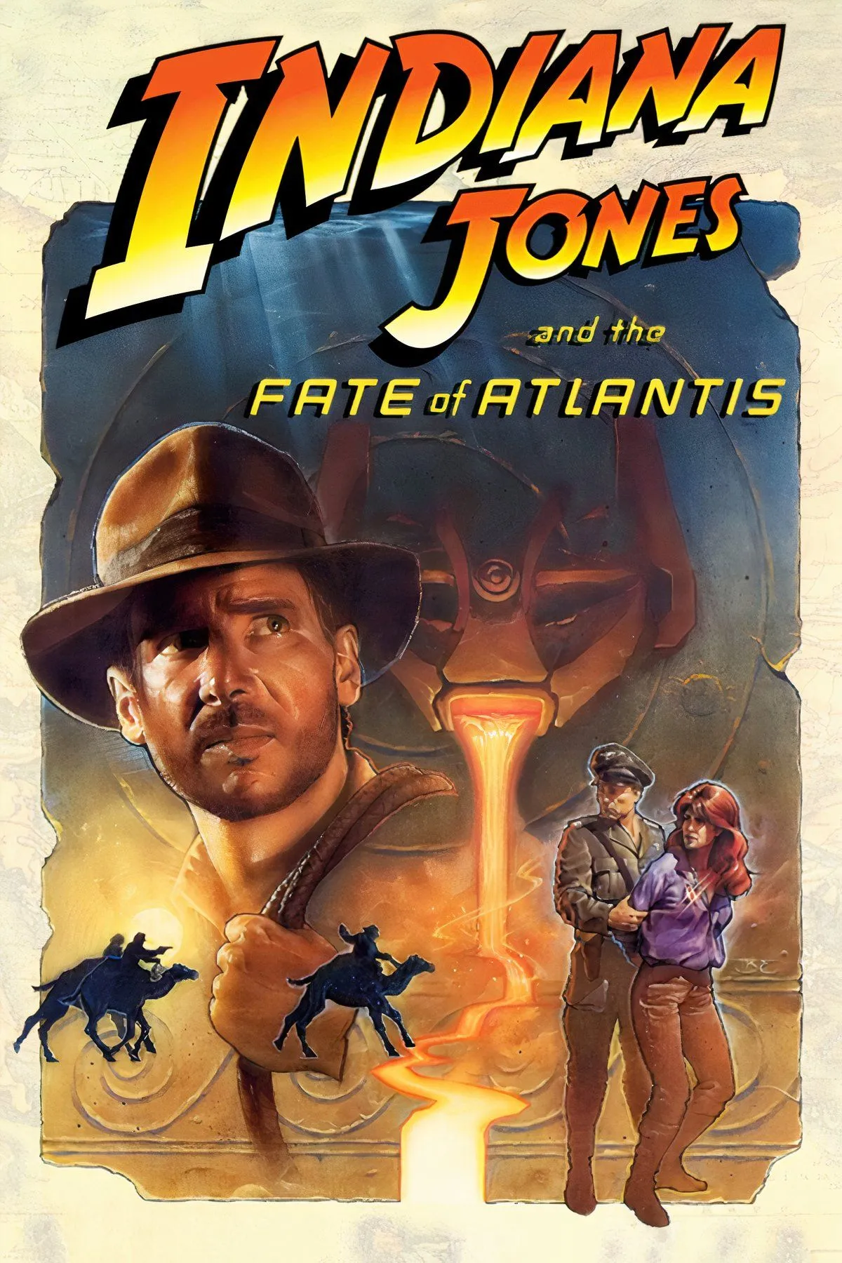 Nhân vật Indiana Jones trong một cảnh của game phiêu lưu Indiana Jones and the Fate of Atlantis