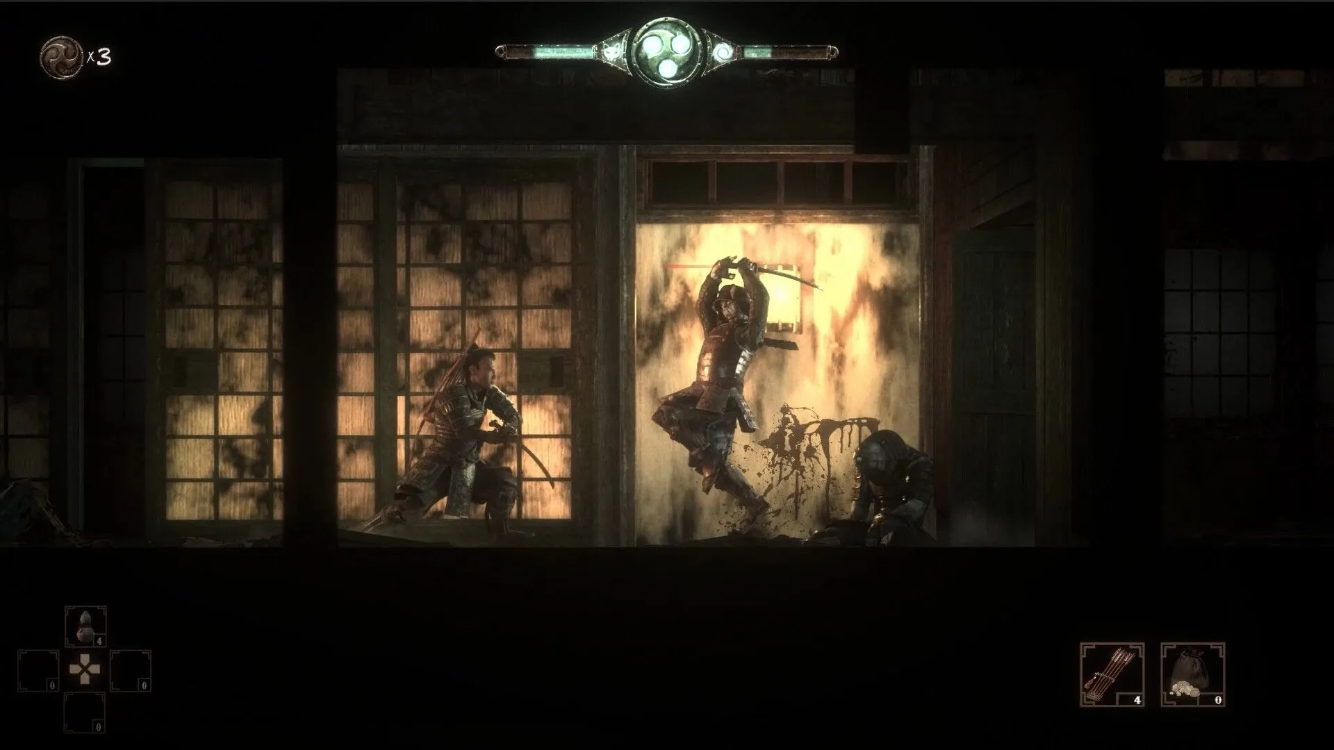 Nhân vật samurai và mèo chiến đấu trong The Spirit of the Samurai với đồ họa stop-motion độc đáo