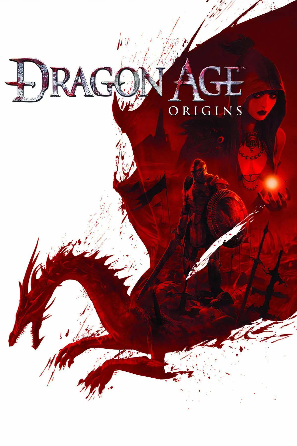 Nhóm nhân vật chính của Dragon Age Origins đối đầu với quái vật trong một trận chiến kịch tính