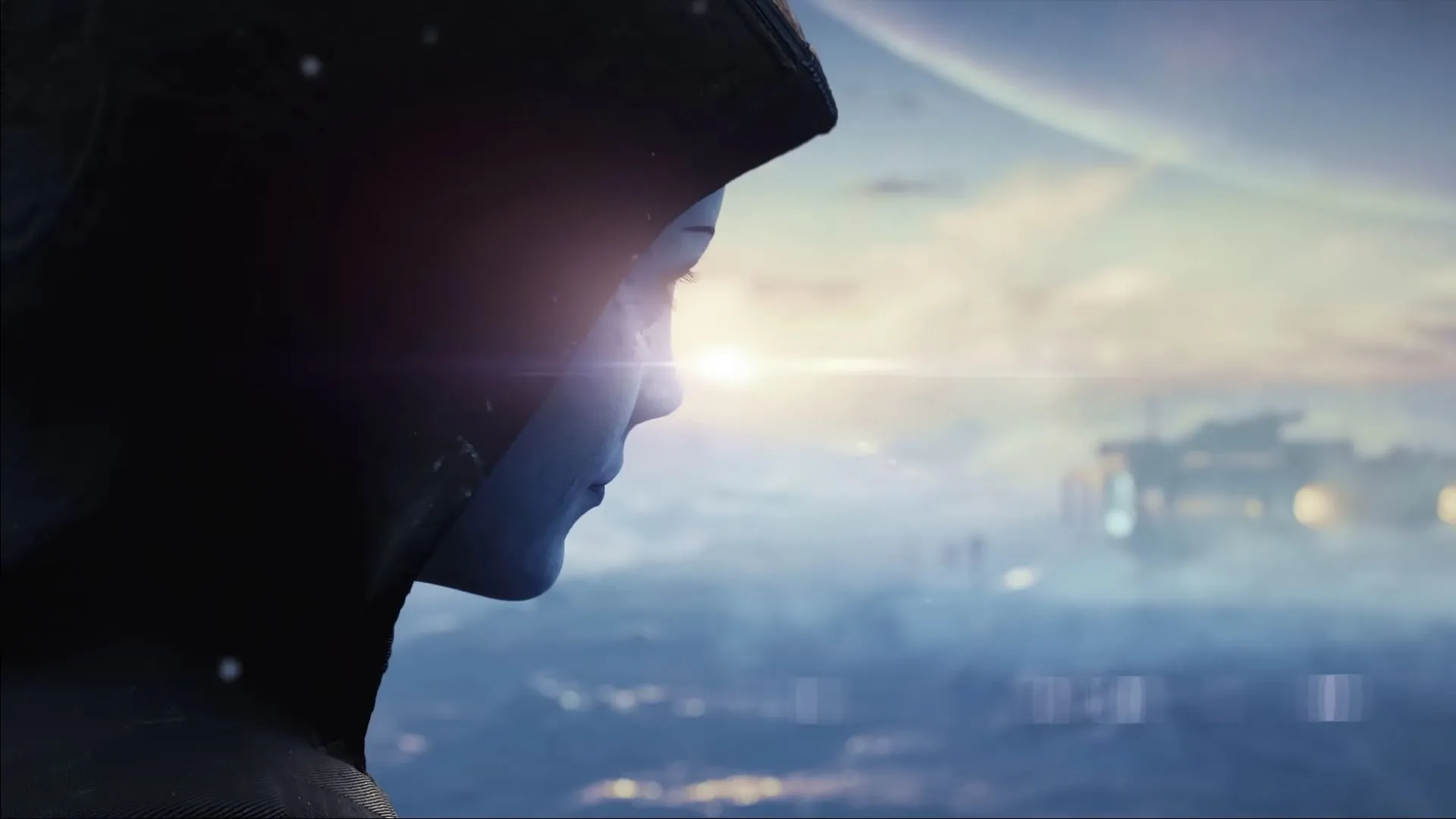 Nữ nhân vật Liara T'Soni trong teaser của game Mass Effect tiếp theo, biểu tượng cho dòng game RPG khoa học viễn tưởng này.