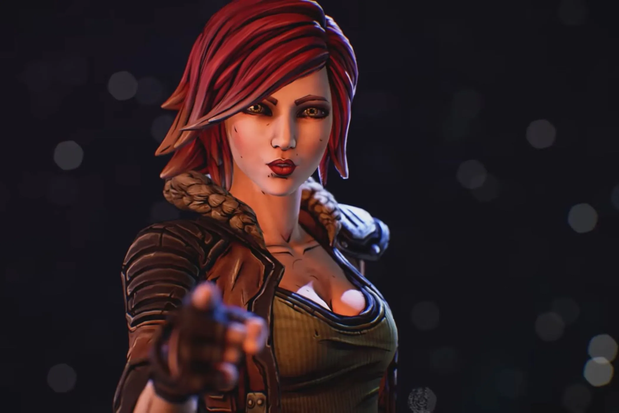 Nữ nhân vật Lilith trong Borderlands 3 chỉ tay về phía người chơi, minh họa nhu cầu bỏ qua hội thoại để tăng tốc trải nghiệm game
