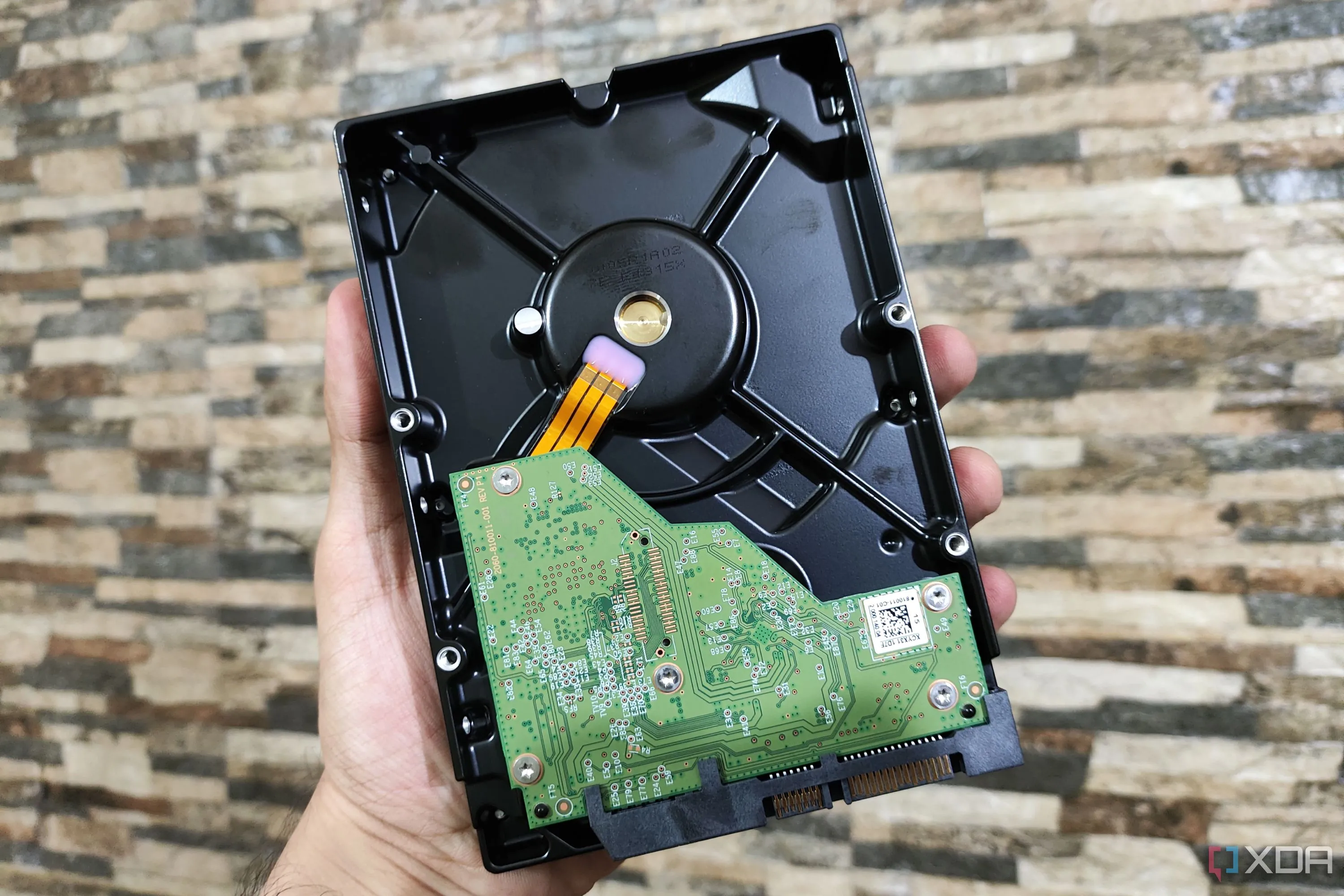 Ổ cứng HDD Western Digital Blue cầm trên tay, minh họa việc tái sử dụng ổ cứng cũ
