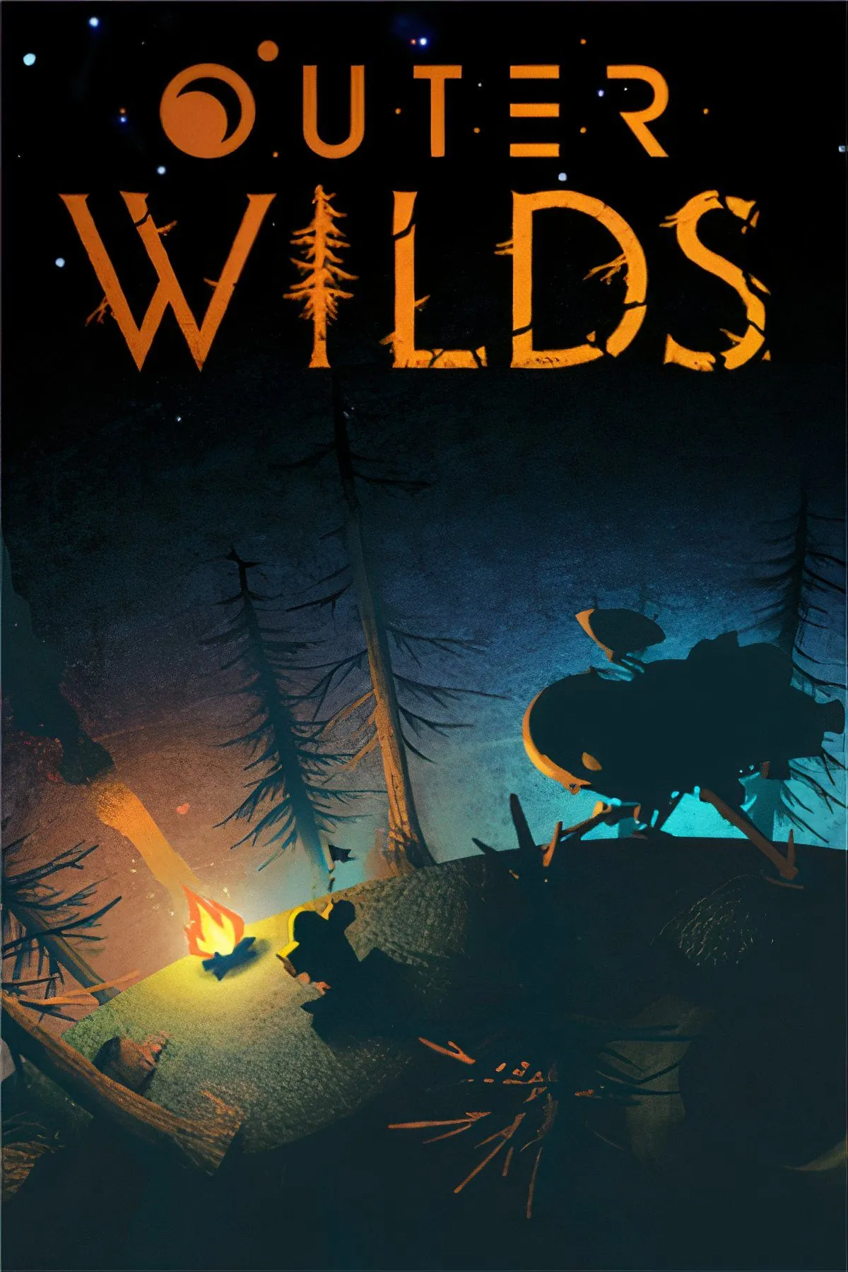 Phi thuyền không gian đang bay qua một hành tinh kỳ lạ với các cấu trúc cổ đại trong Outer Wilds.