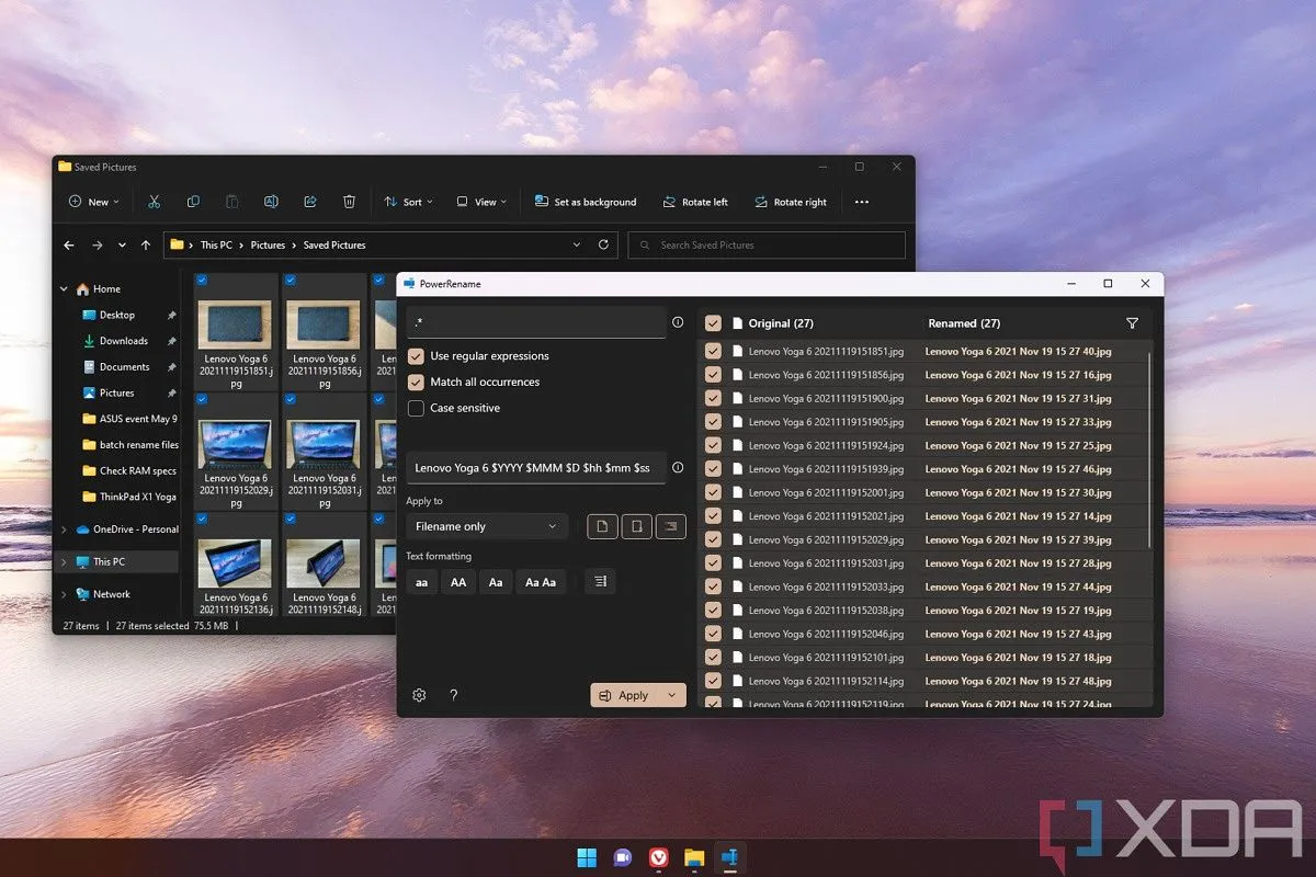 PowerRename của PowerToys giúp đổi tên nhiều file cùng lúc trên Windows 11
