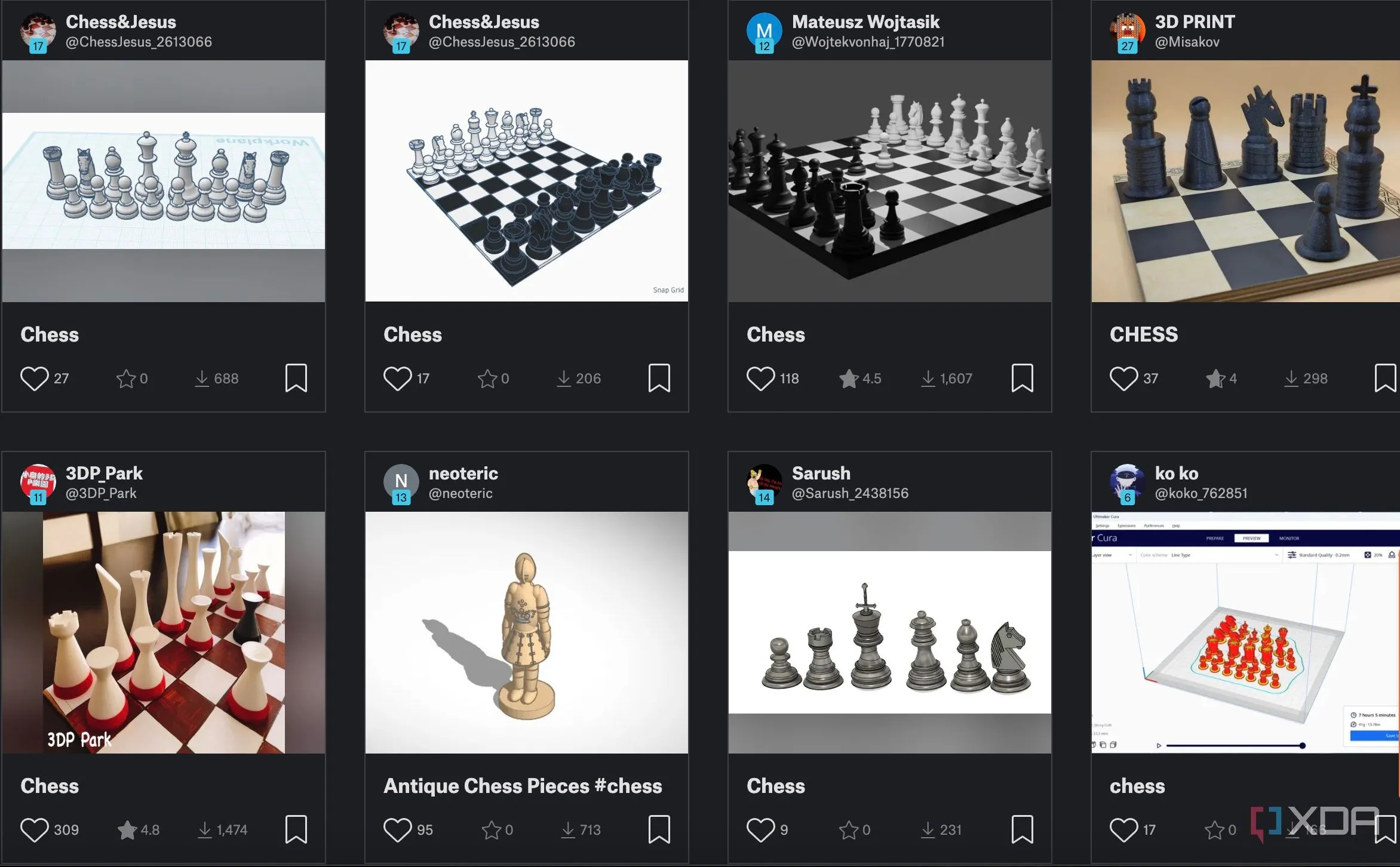 Quá trình in 3D một bộ cờ vua hoàn chỉnh