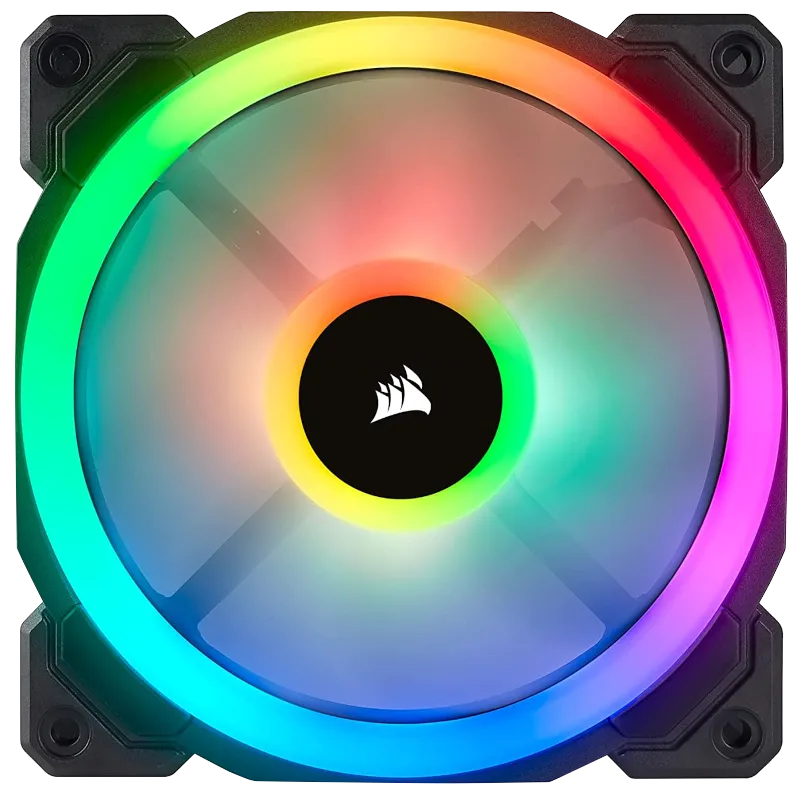 Quạt tản nhiệt Corsair LL120 RGB, một lựa chọn phổ biến để tăng cường luồng không khí và hiệu quả tản nhiệt cho PC.