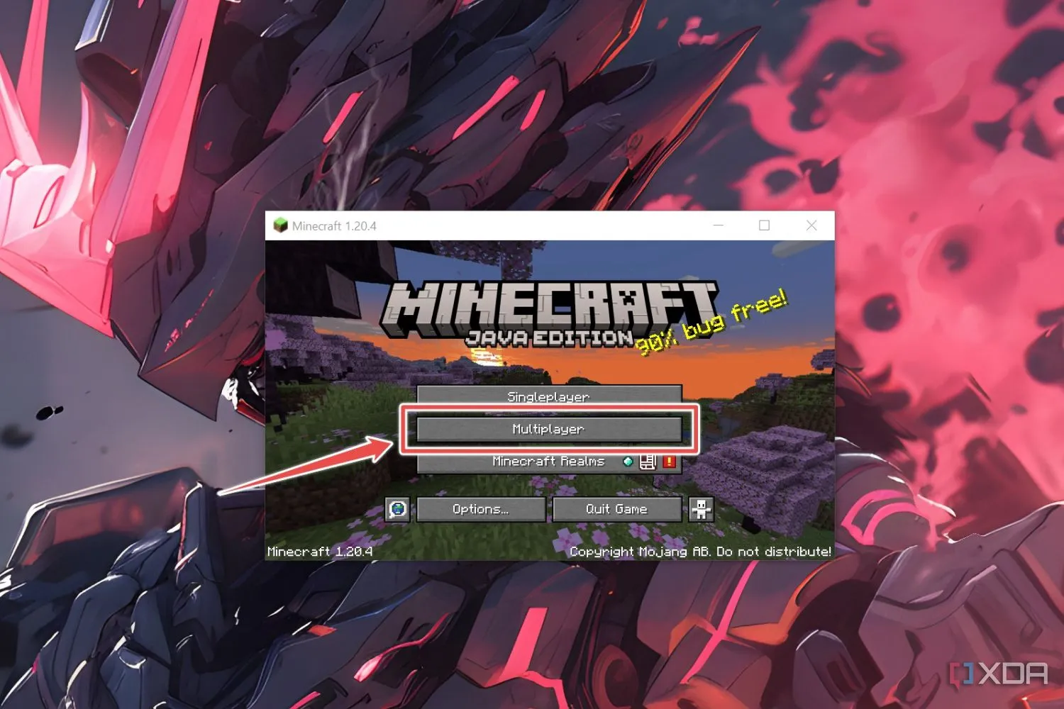 Quy trình khởi chạy trò chơi Minecraft ở chế độ nhiều người chơi, hiển thị các lựa chọn máy chủ